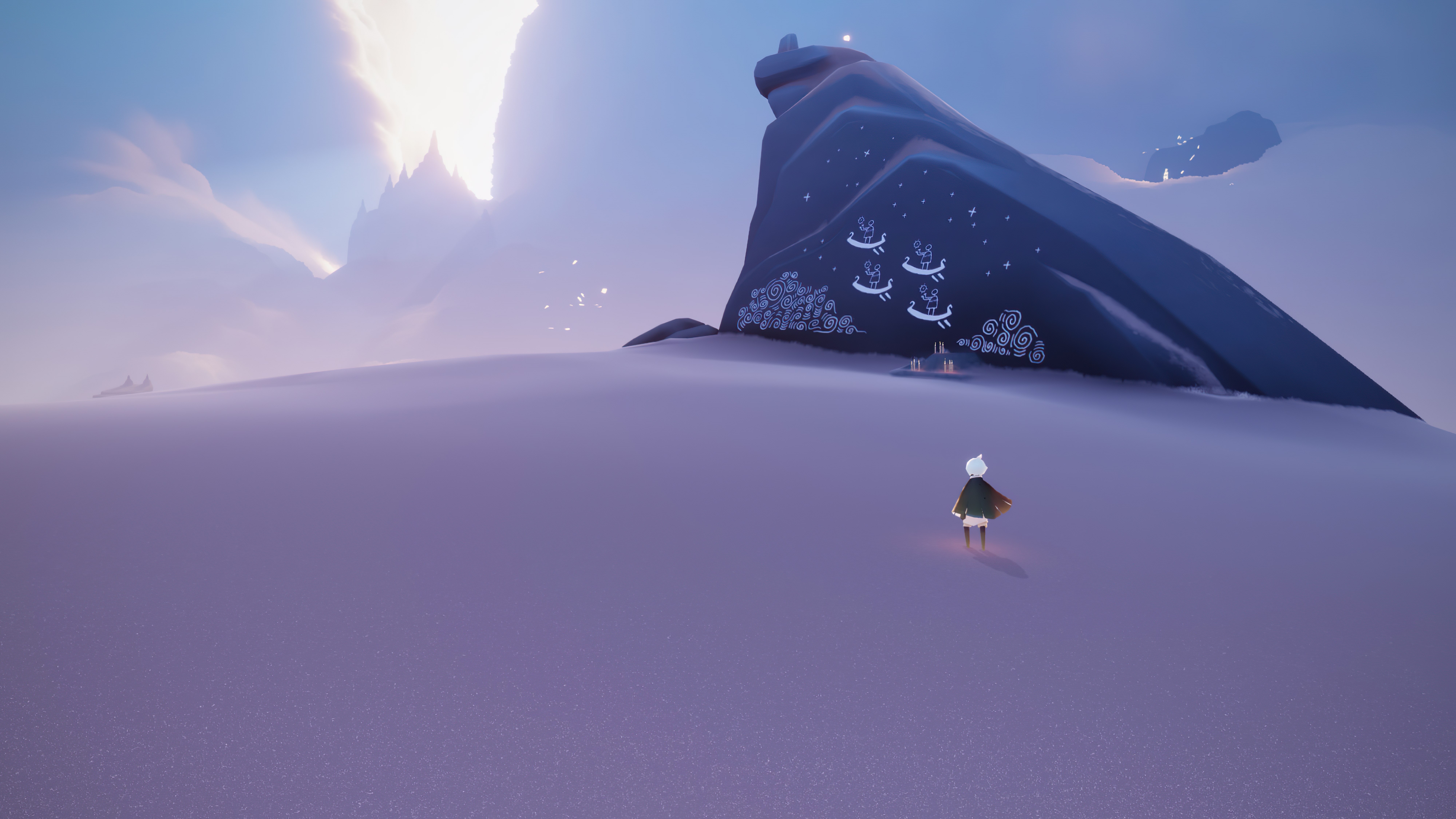 Sky video game landscape with character HD Wallpaper