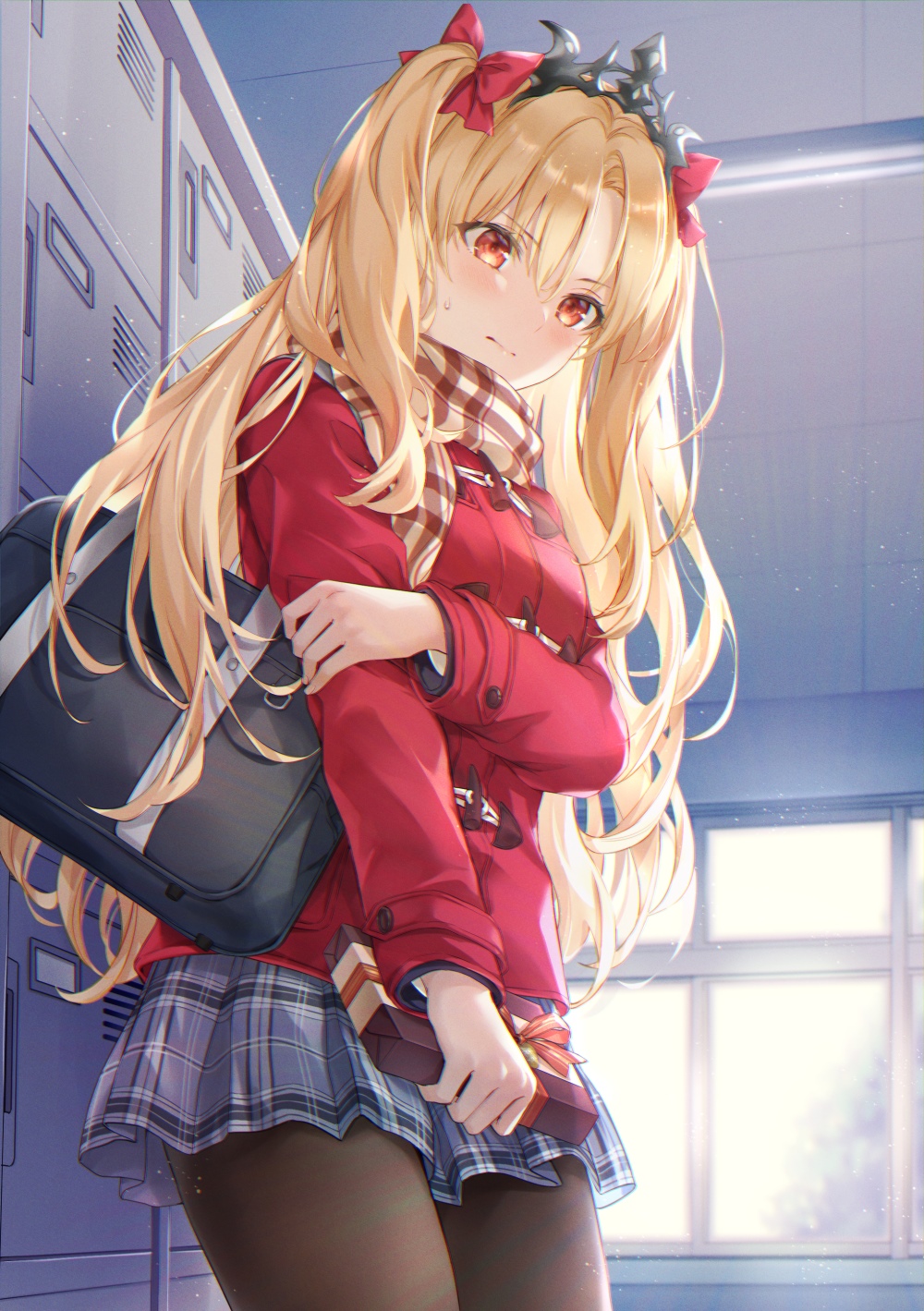 Ereshkigal from Fate/Grand Order holding a gift HD Phone Wallpaper