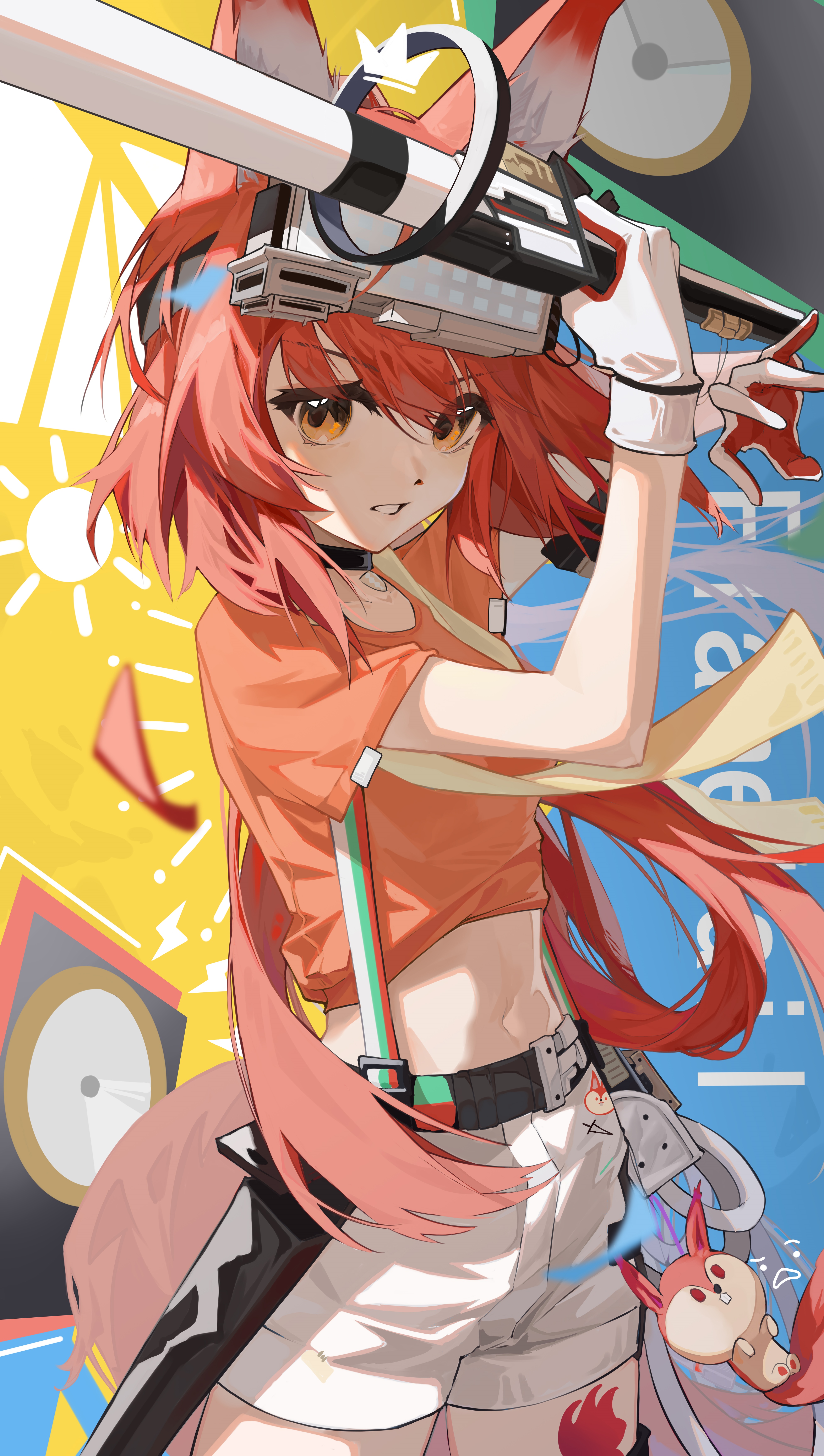 Arknights Fox Girl with Weapon HD Phone Wallpaper