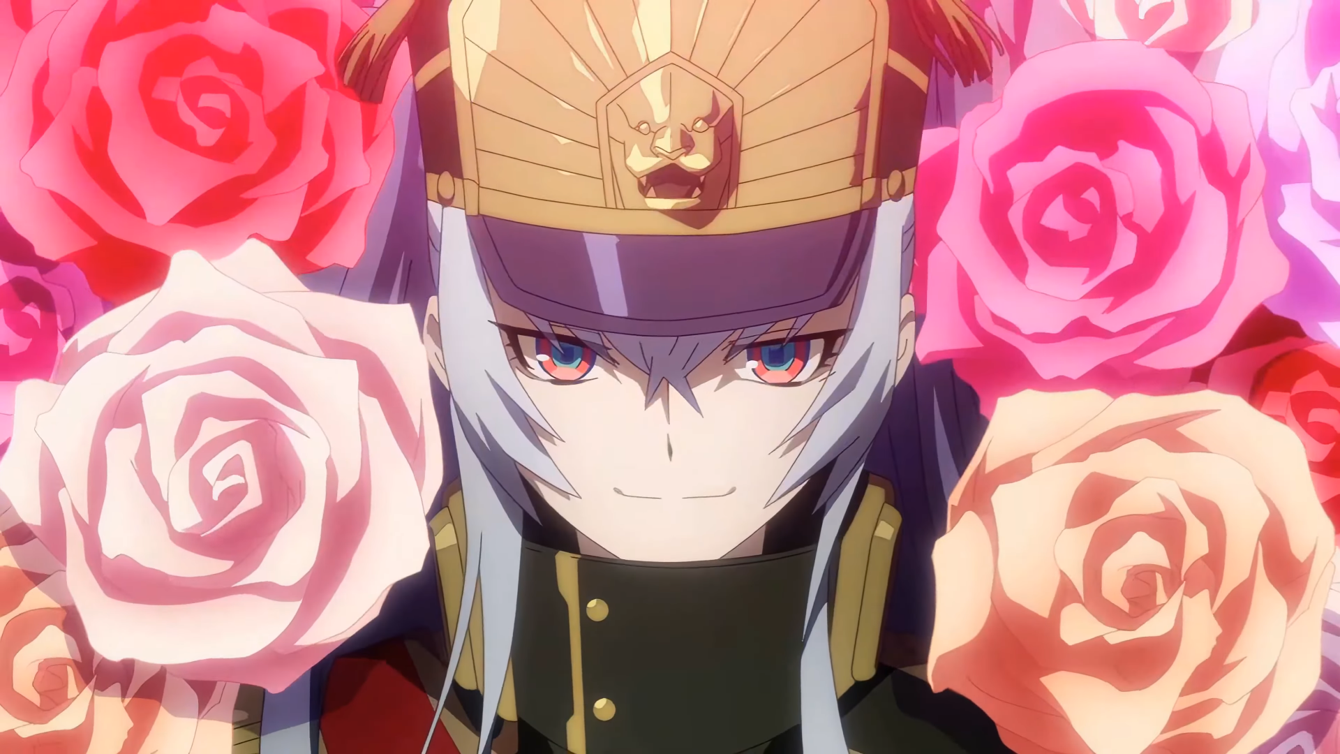 Selesia Olivia surrounded by roses in Re:CREATORS HD Wallpaper