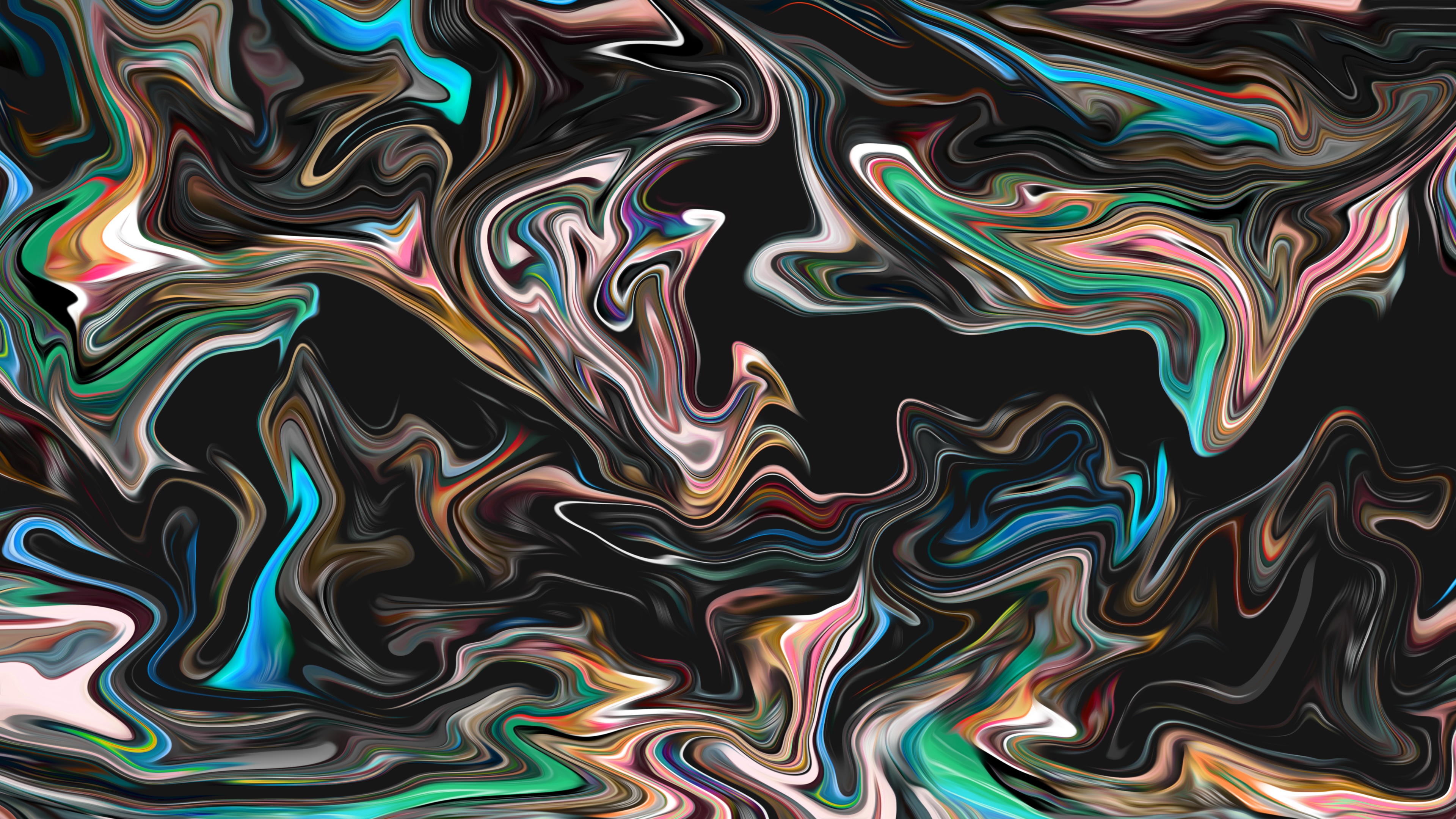 Abstract colorful shapes illustration HD Wallpaper