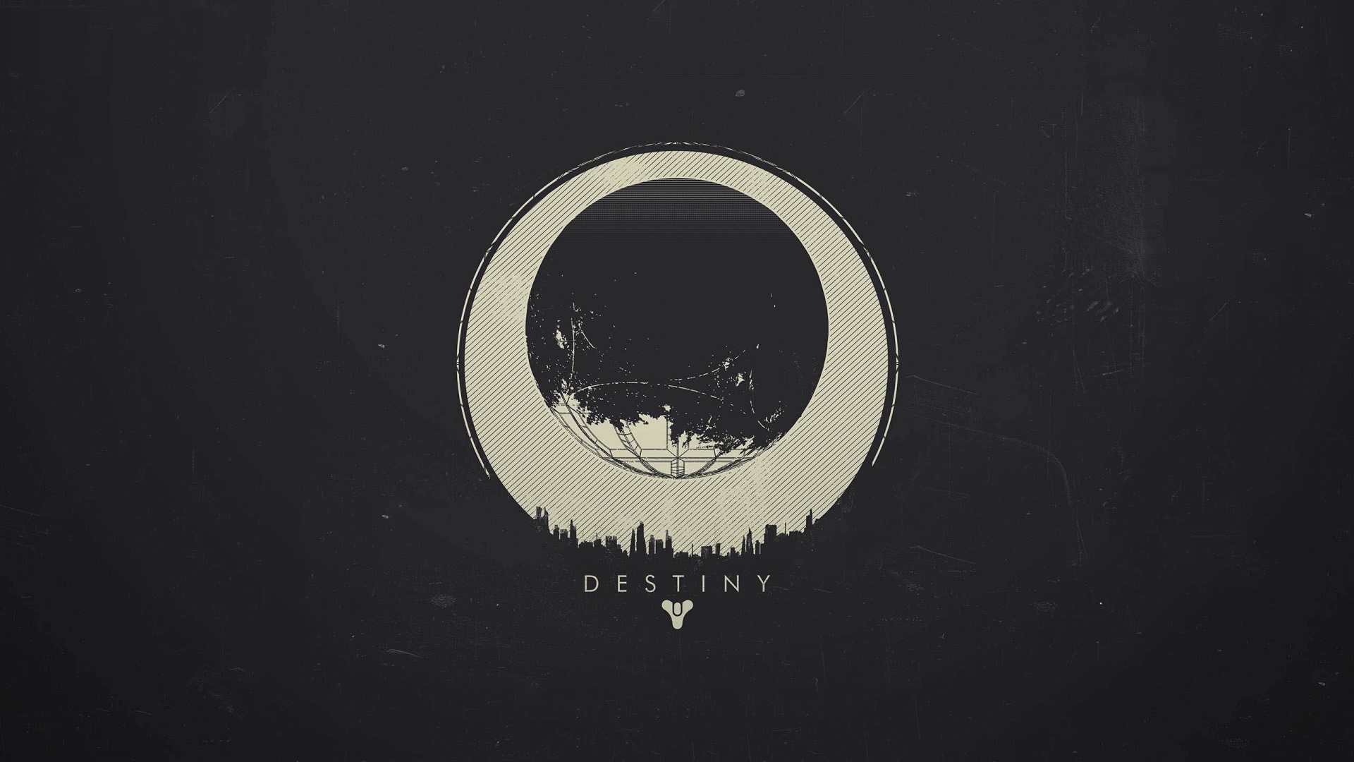 Destiny video game art with circular logo HD Wallpaper