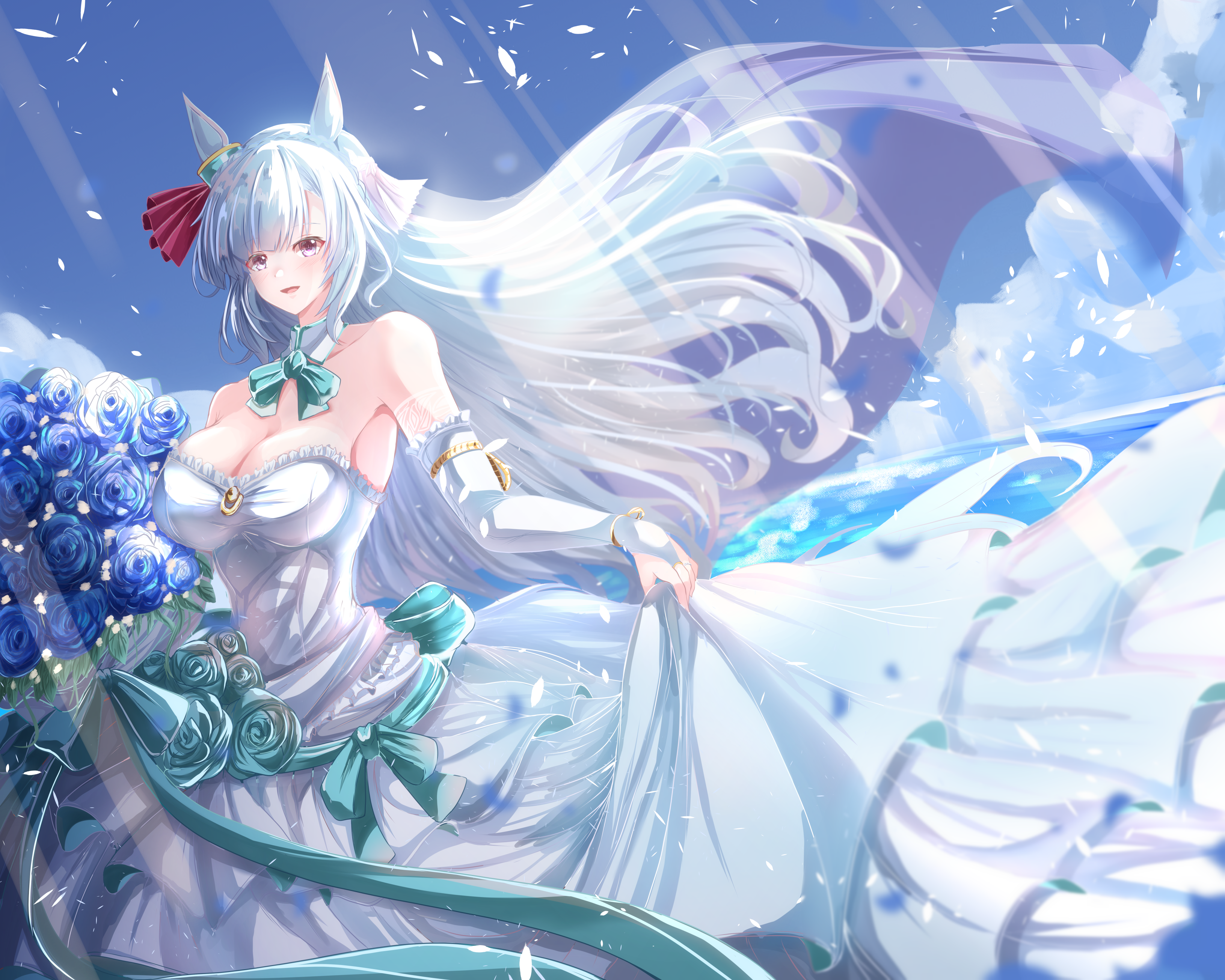 Mejiro Ardan from Uma Musume Pretty Derby in a wedding dress HD Wallpaper