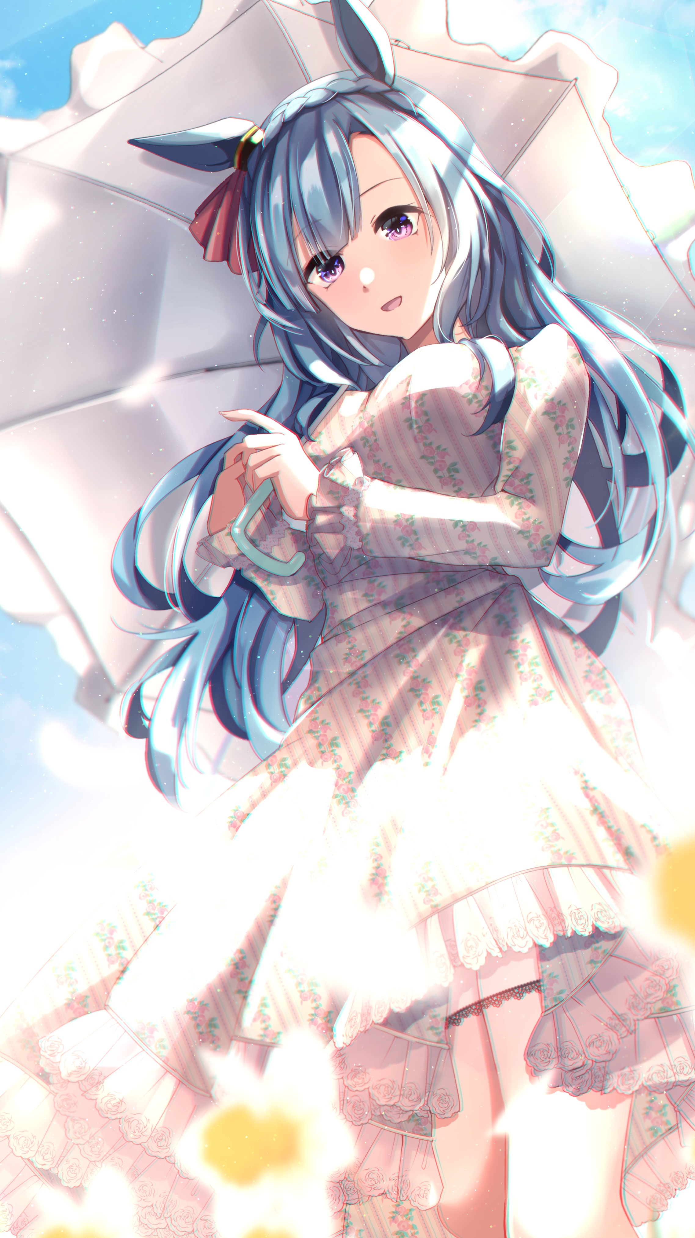 Mejiro Ardan with an umbrella in Uma Musume Pretty Derby HD Phone Wallpaper