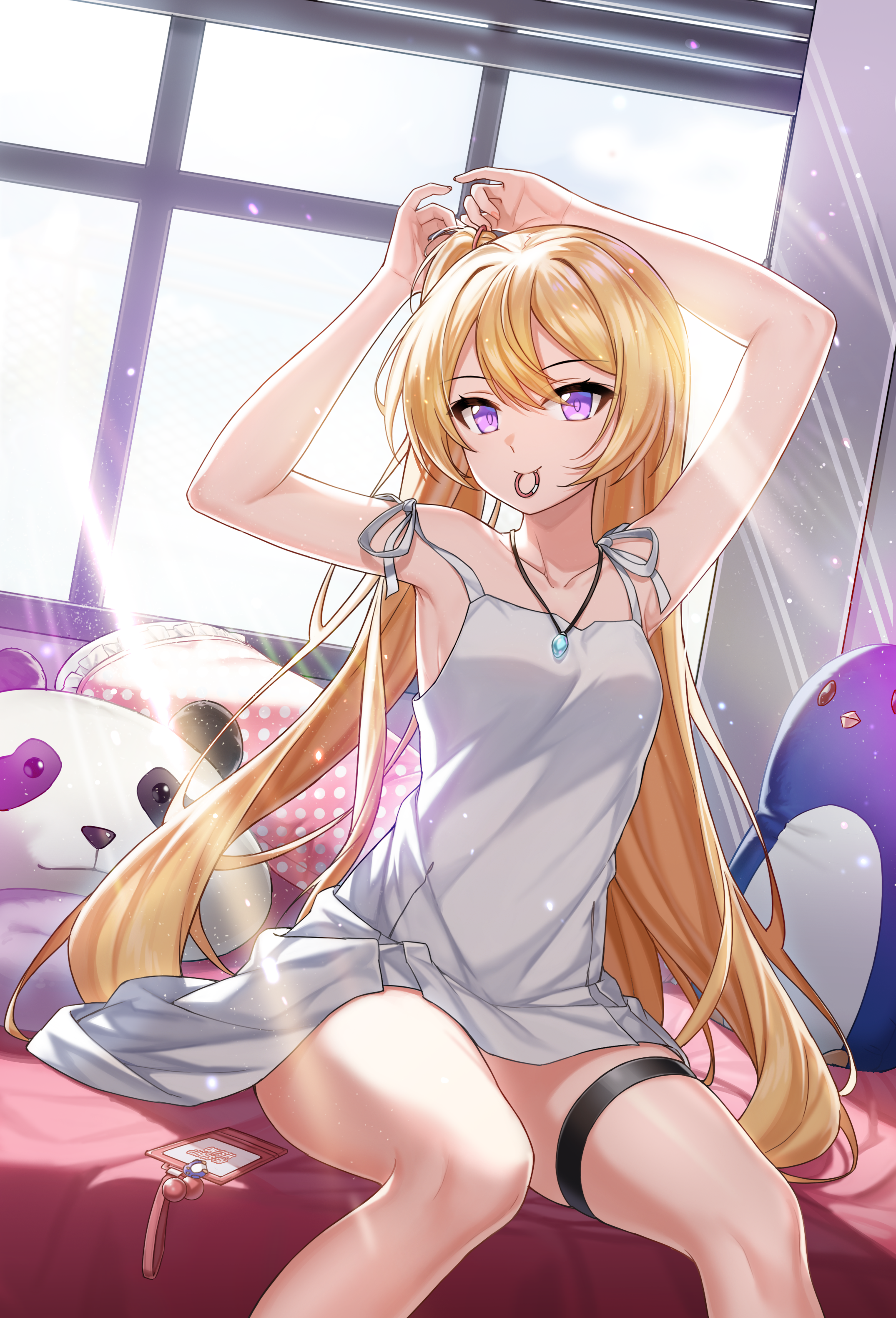 Counter:Side 2QBA blonde girl with purple eyes HD Phone Wallpaper