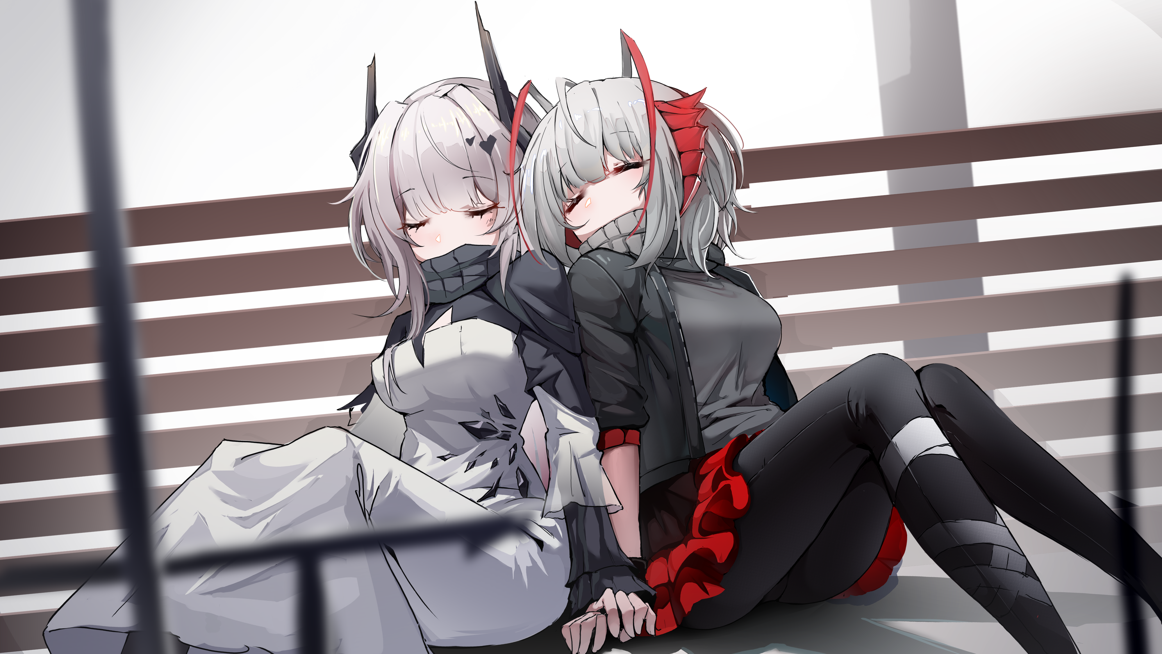 4K Arknights W and friend sleeping HD Wallpaper