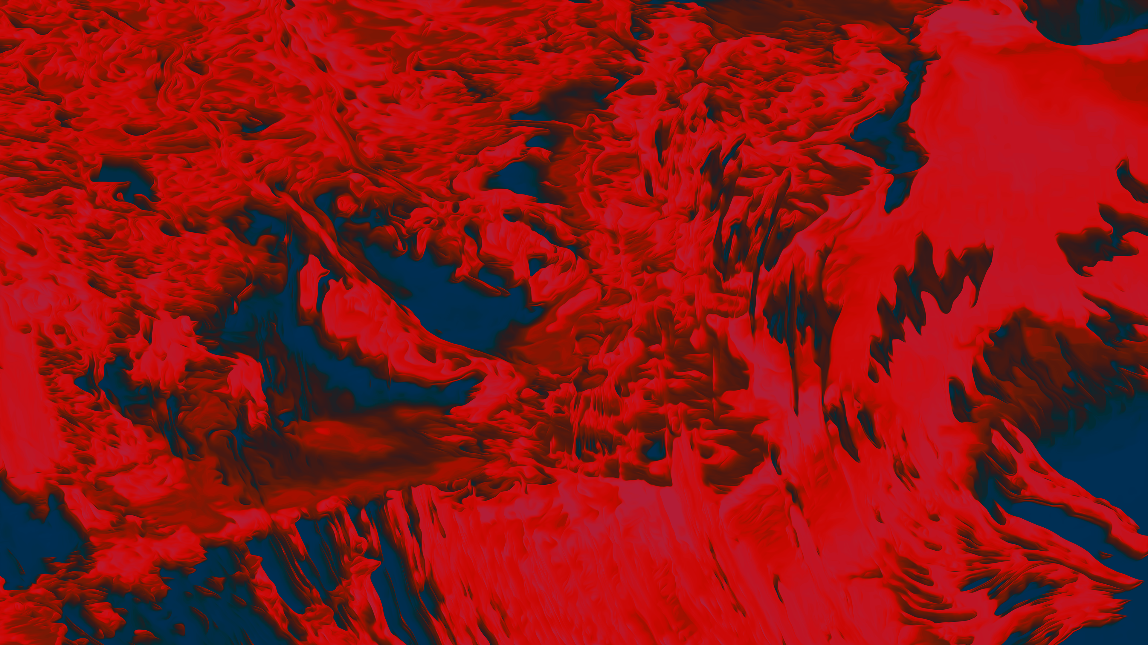 Abstract red and blue wavy shapes HD Wallpaper
