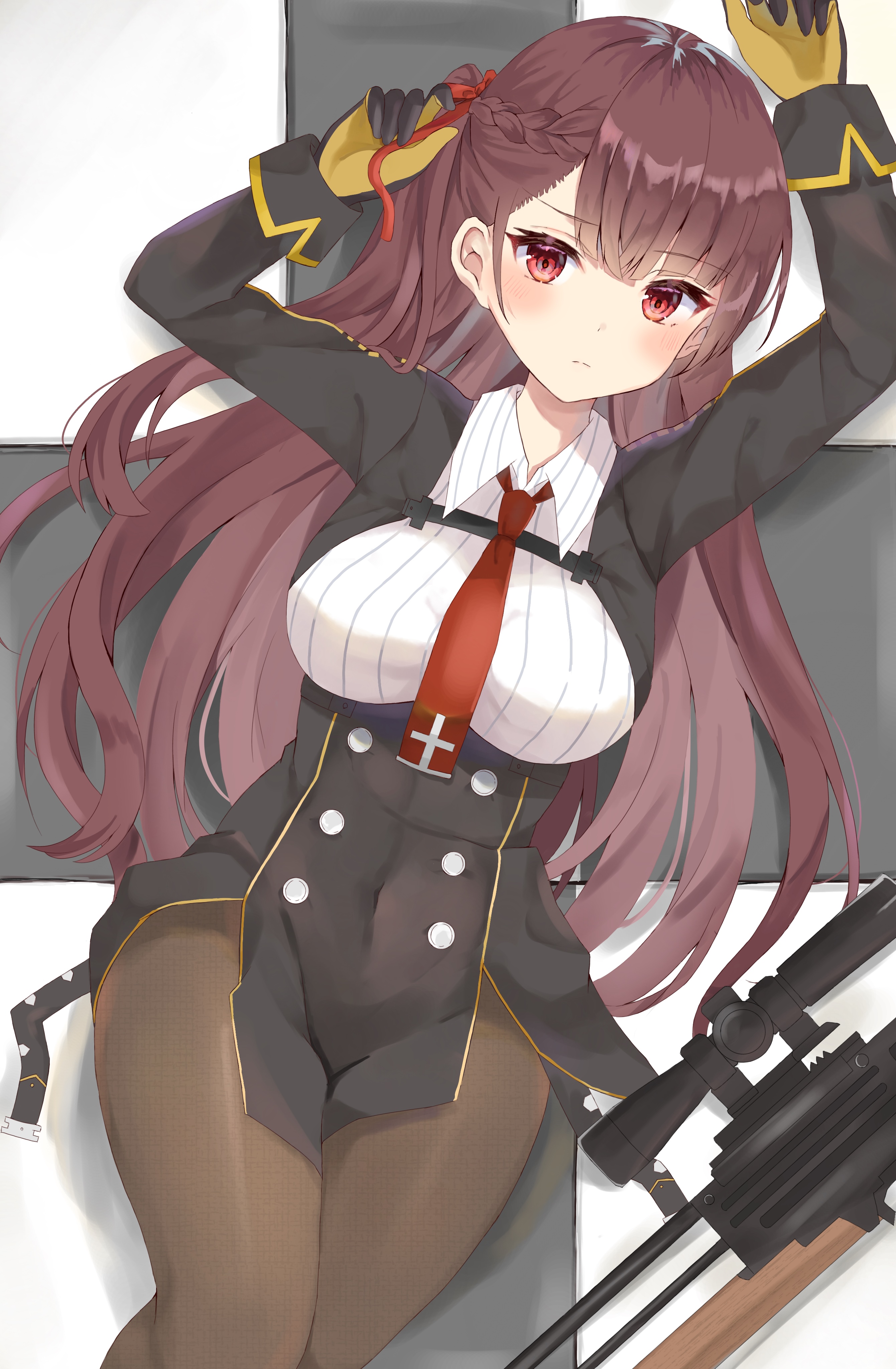 WA2000 from Girls Frontline with purple hair HD Phone Wallpaper