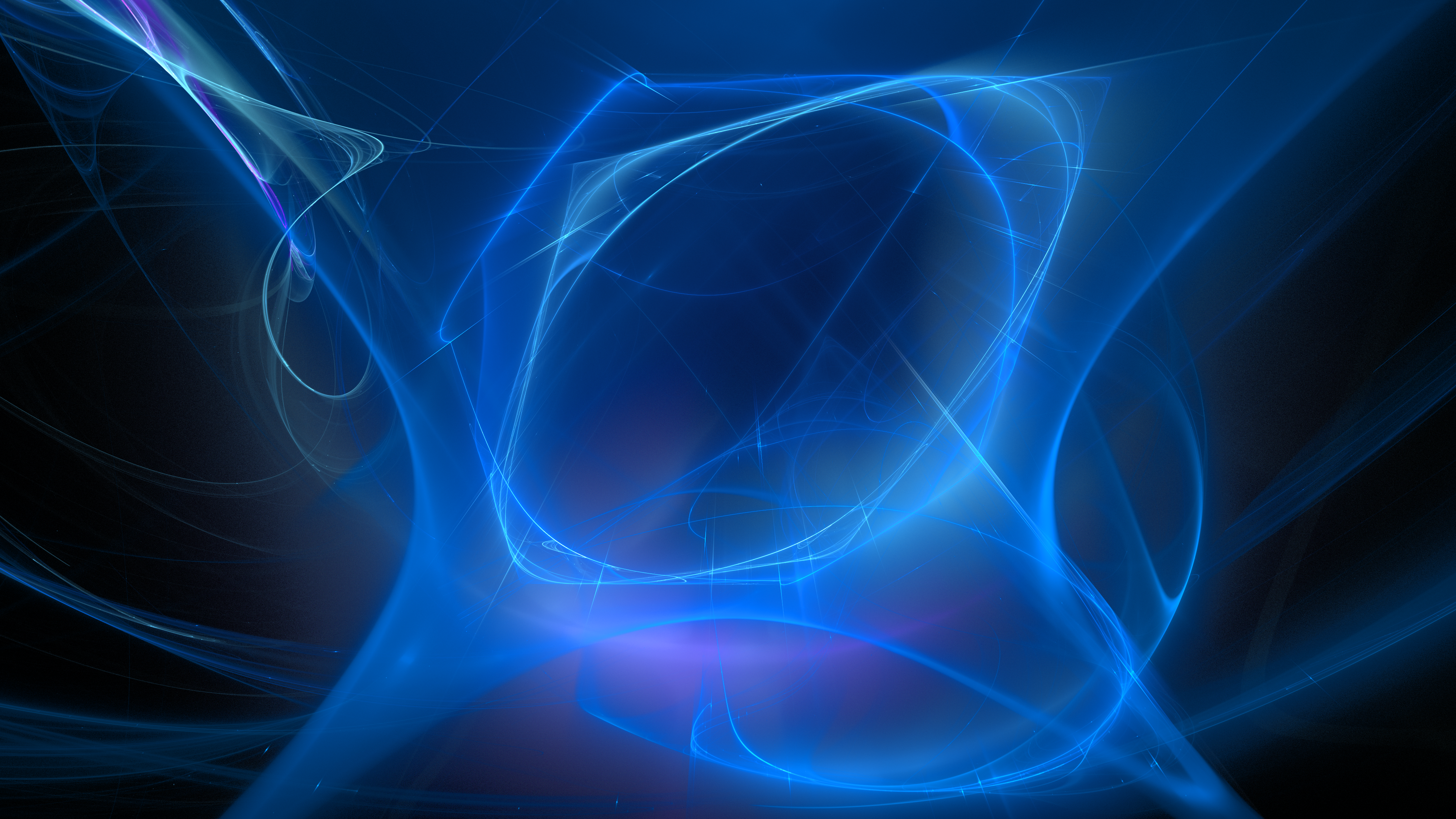 4K Abstract Blue Fractal HD Wallpaper