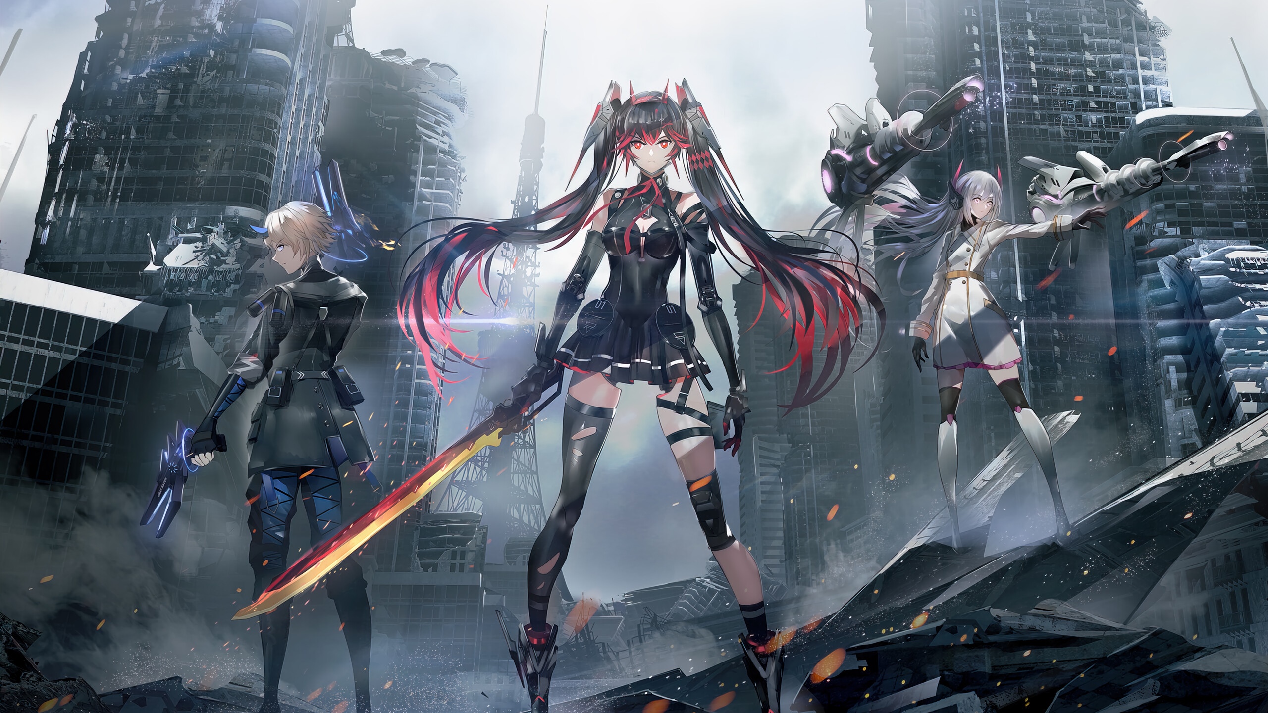 Lucia, Liv, and Lee from Punishing: Gray Raven HD Wallpaper