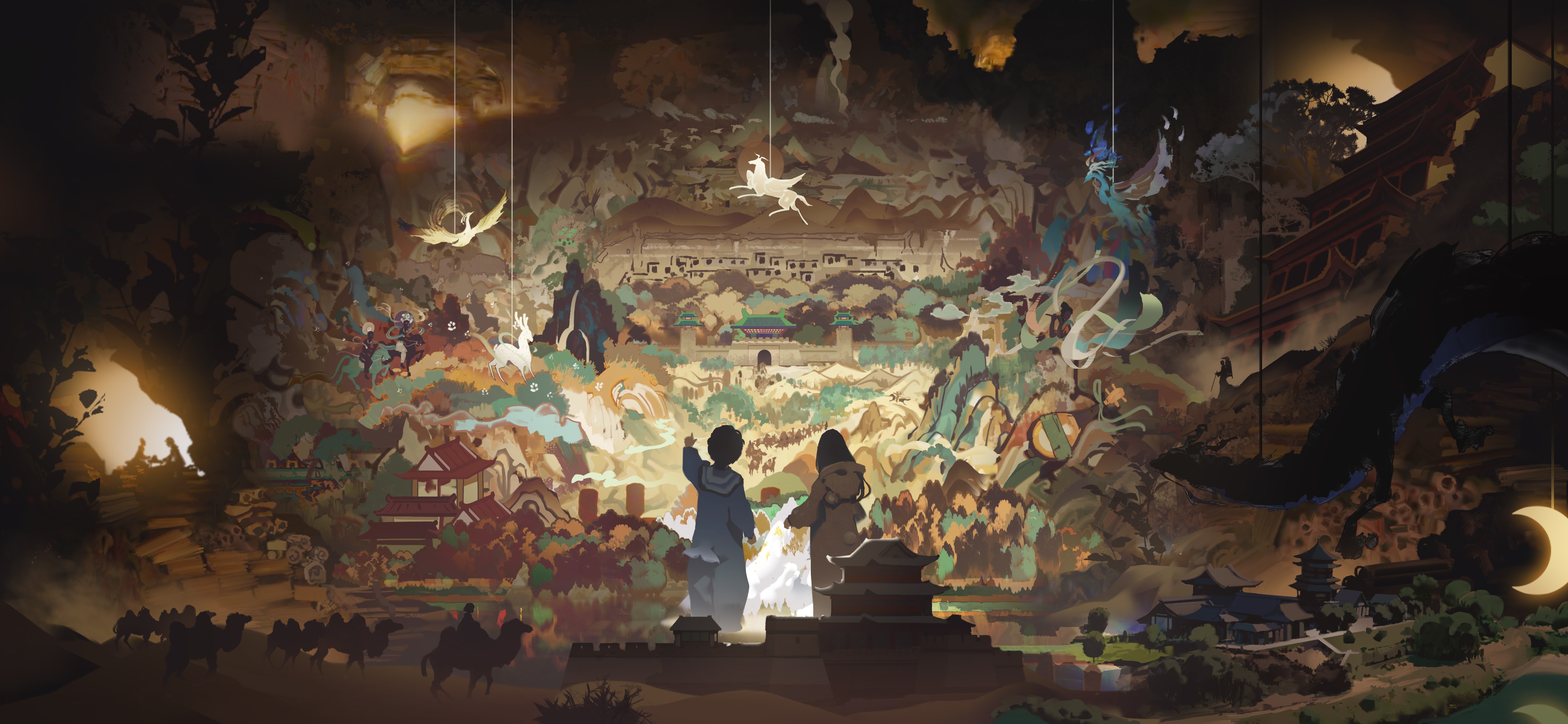 4K Chinese Fantasy Art Mural HD Wallpaper