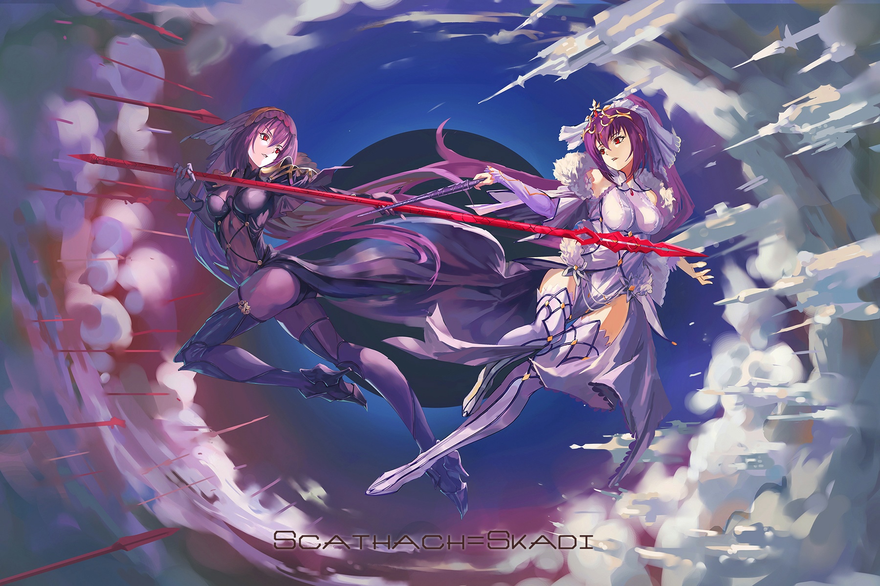 Scathach and Skadi from Fate/Grand Order HD Wallpaper