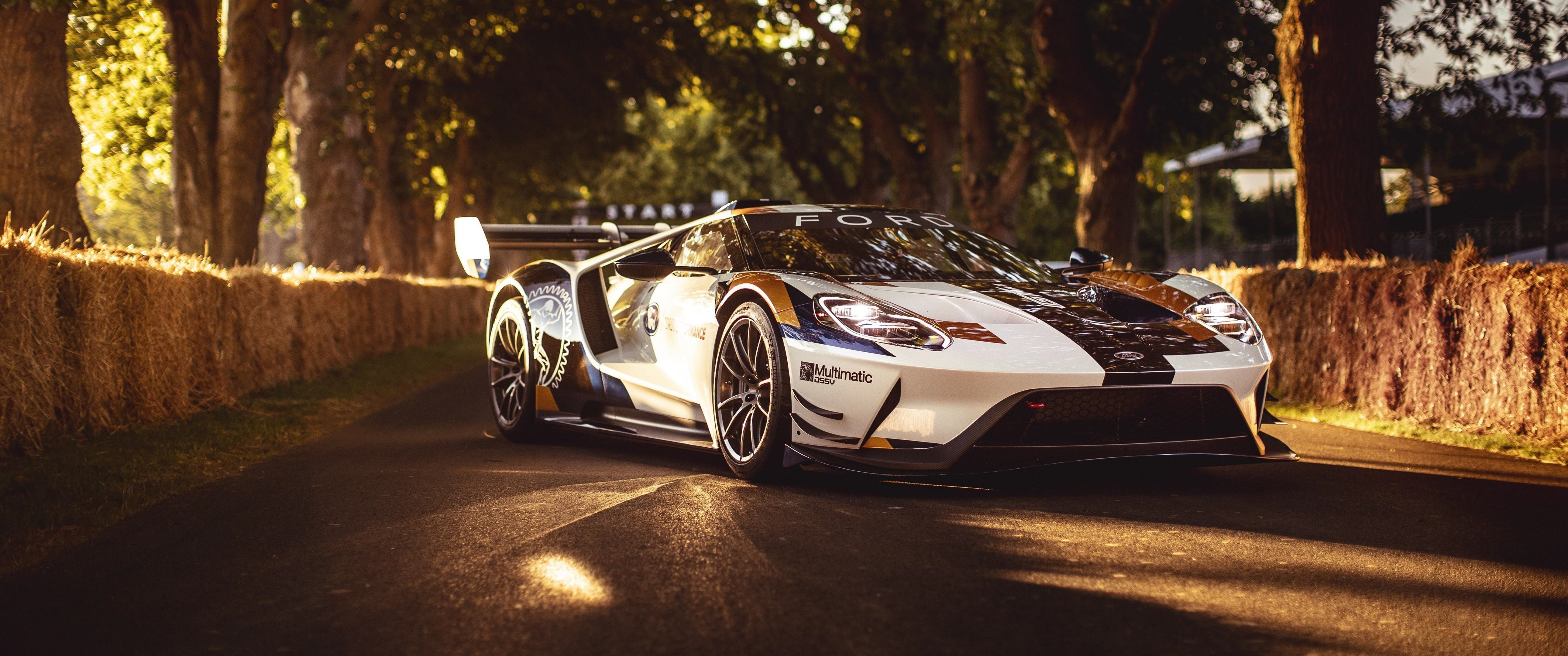 Ford GT Mk II race car on a track HD Wallpaper