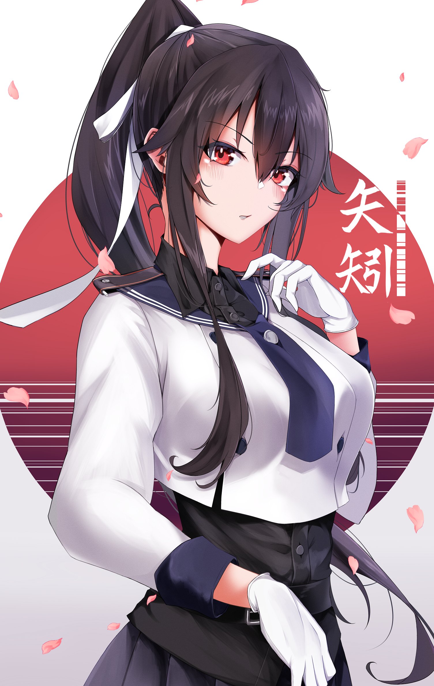 Yahagi from Kantai Collection with ponytail HD Phone Wallpaper