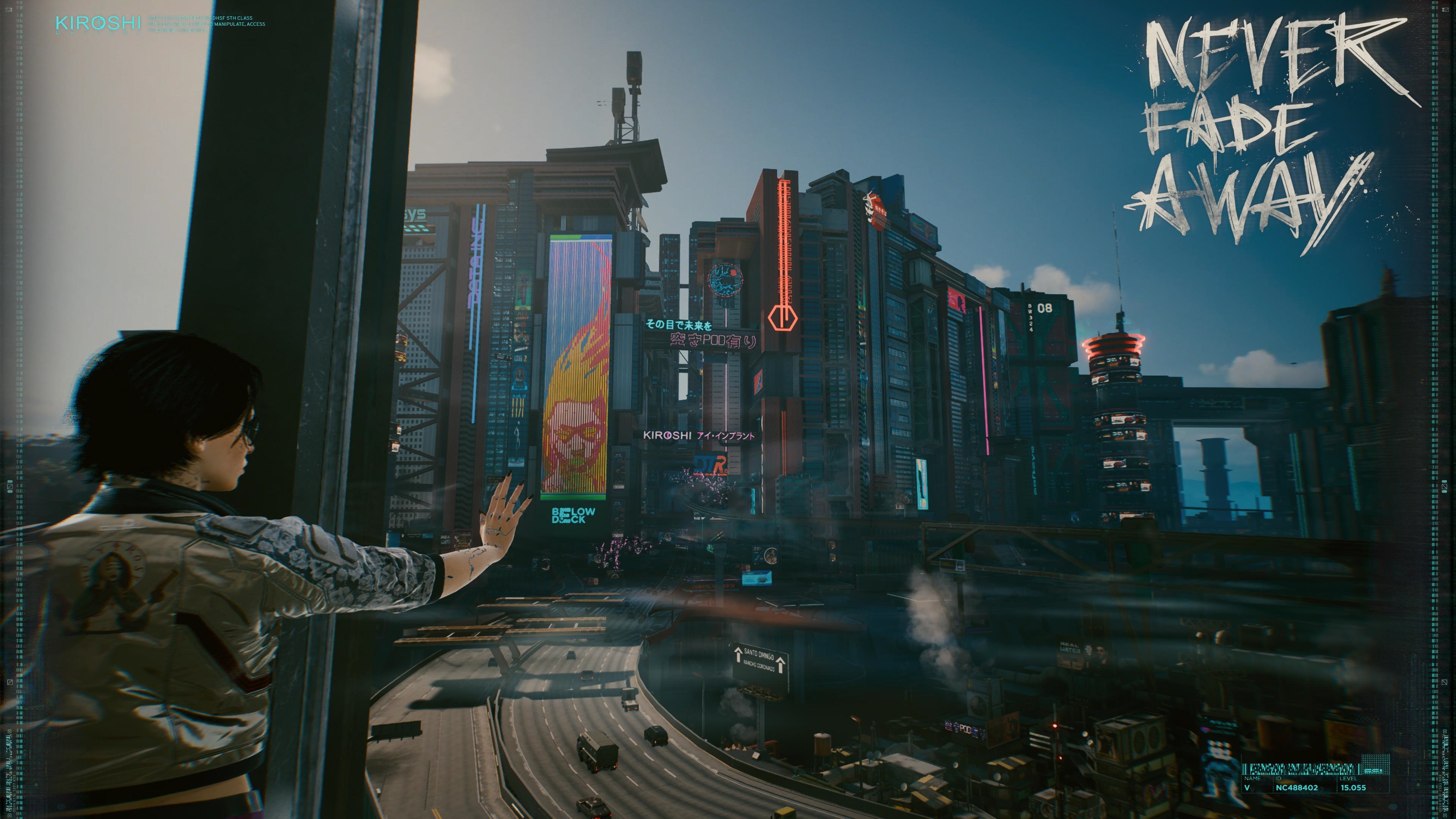 4K Cyberpunk 2077 V in futuristic city HD Wallpaper
