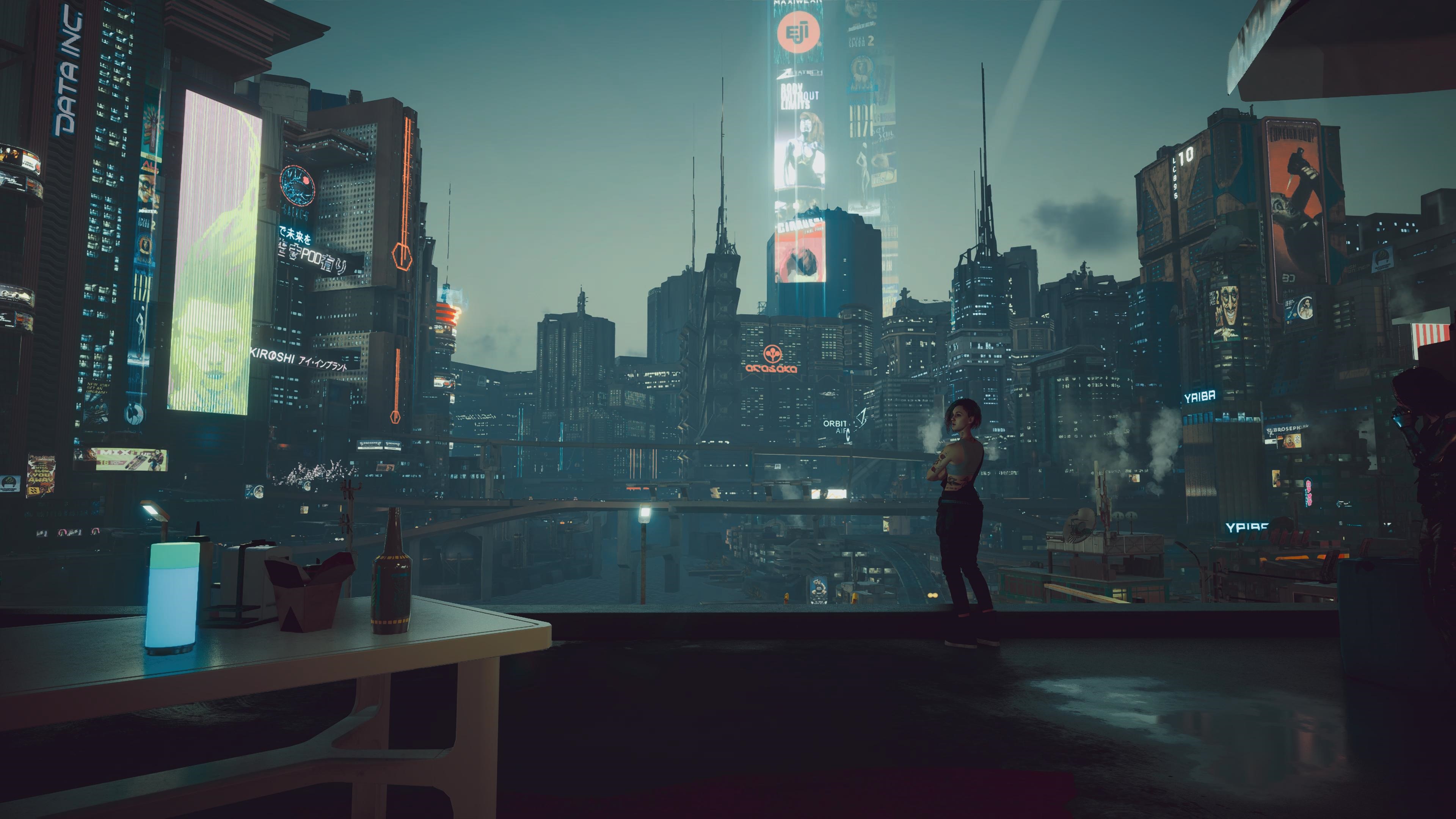 Judy Alvarez in Cyberpunk 2077 cityscape HD Wallpaper