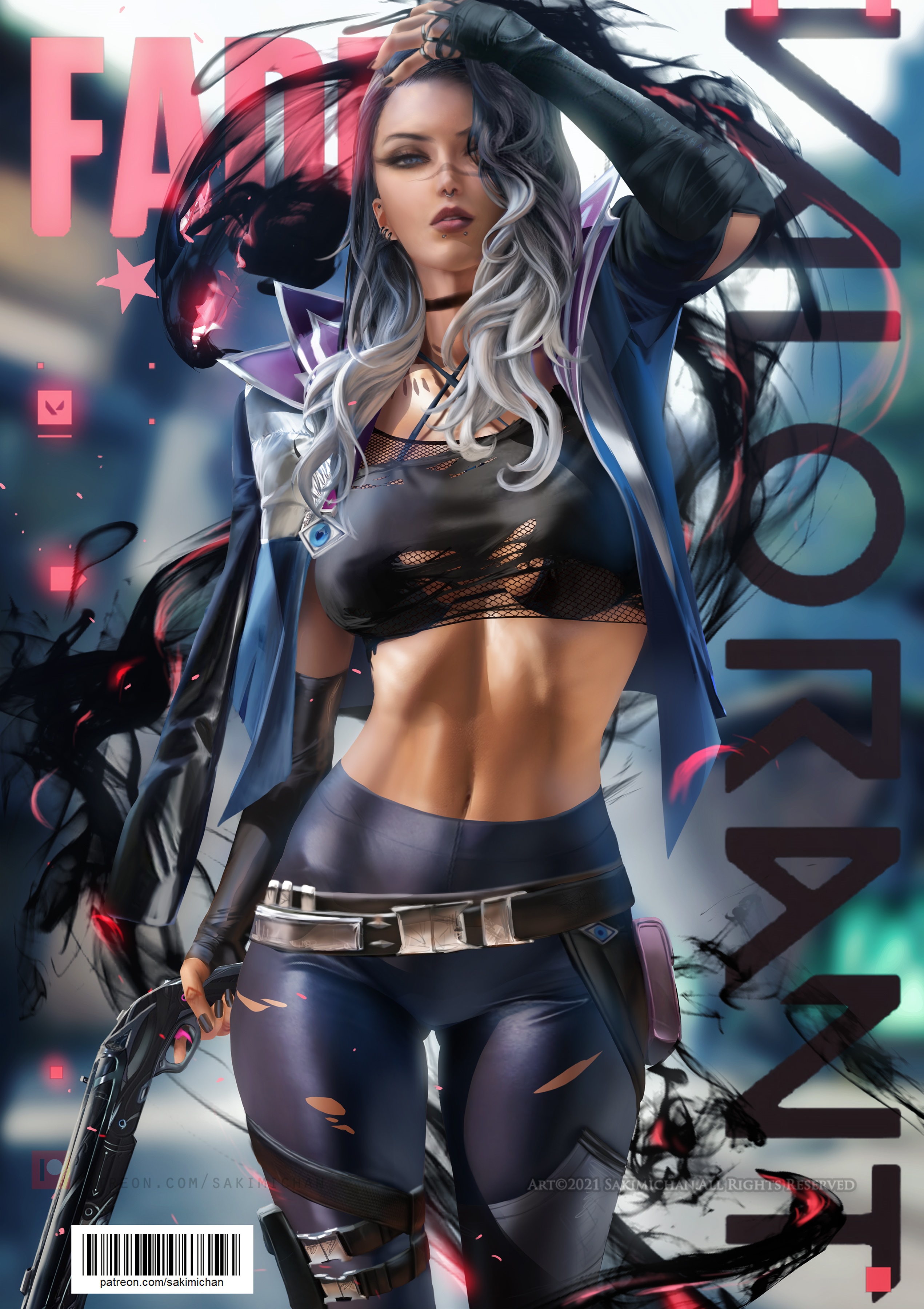 Fade from Valorant by Sakimichan HD Phone Wallpaper