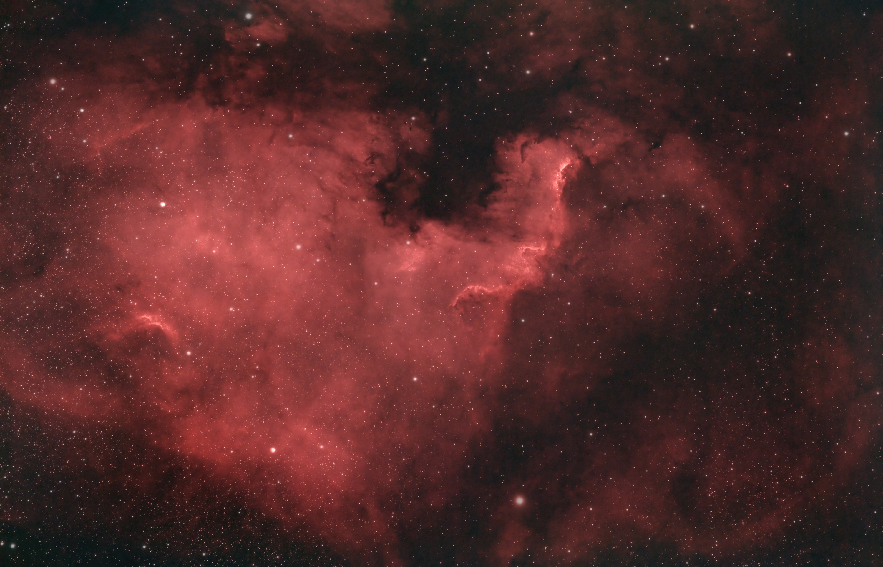 Red nebula with countless stars in deep space HD Wallpaper
