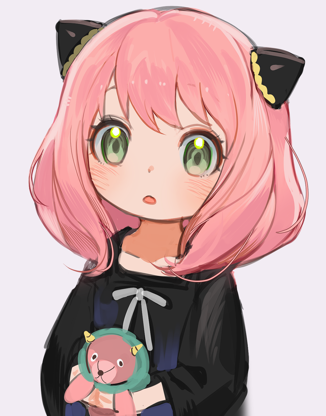 Anya Forger from Spy x Family holding a toy HD Phone Wallpaper