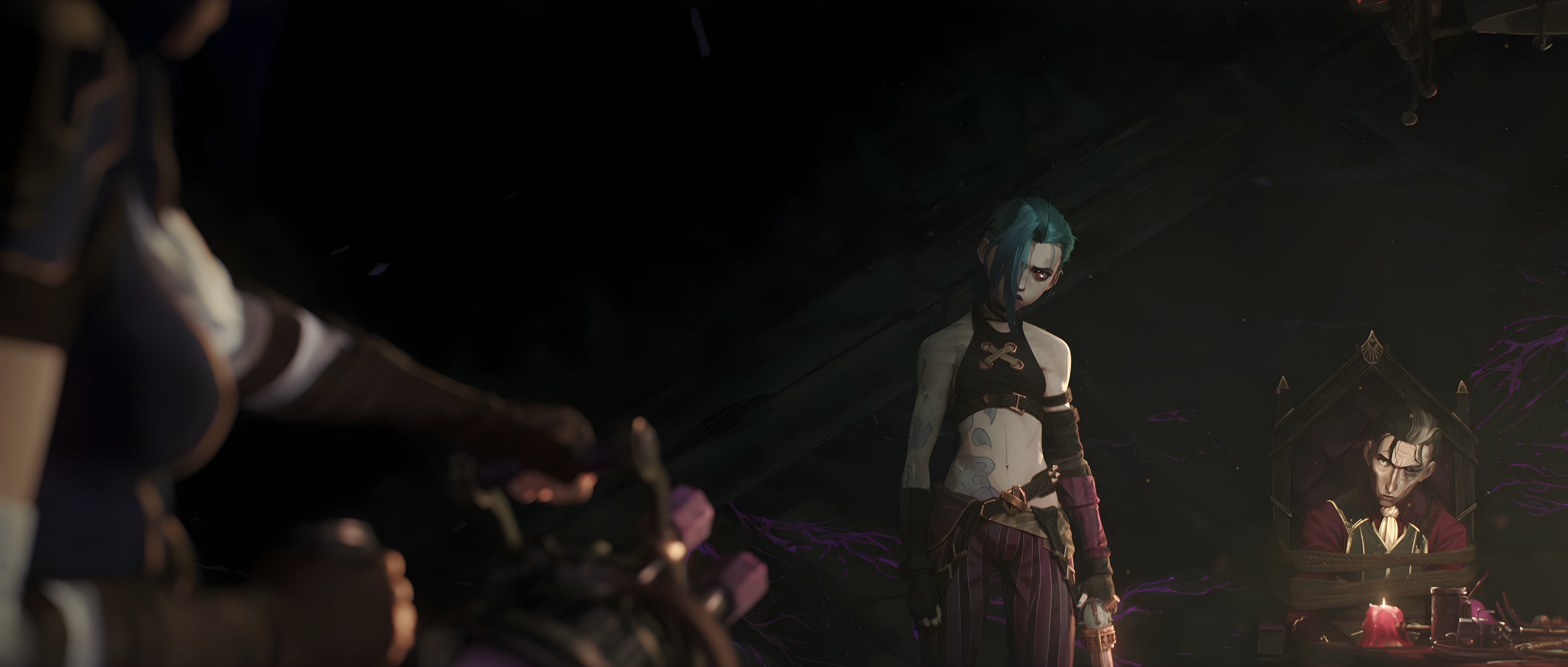 4K Arcane TV Series Jinx and Silco HD Wallpaper