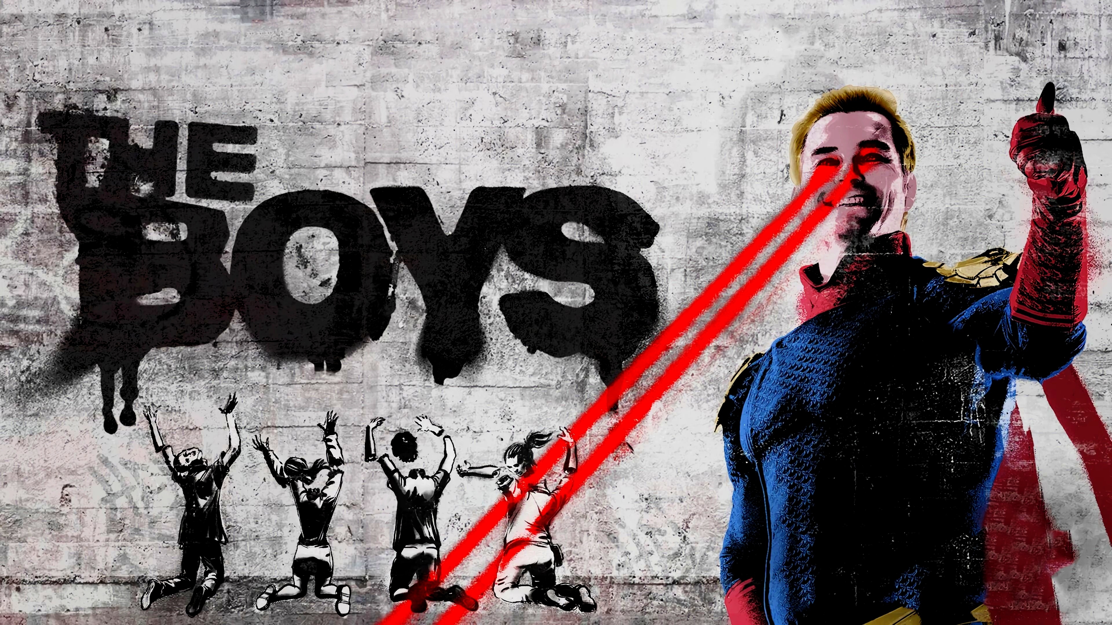 4K The Boys Graffiti with Homelander HD Wallpaper