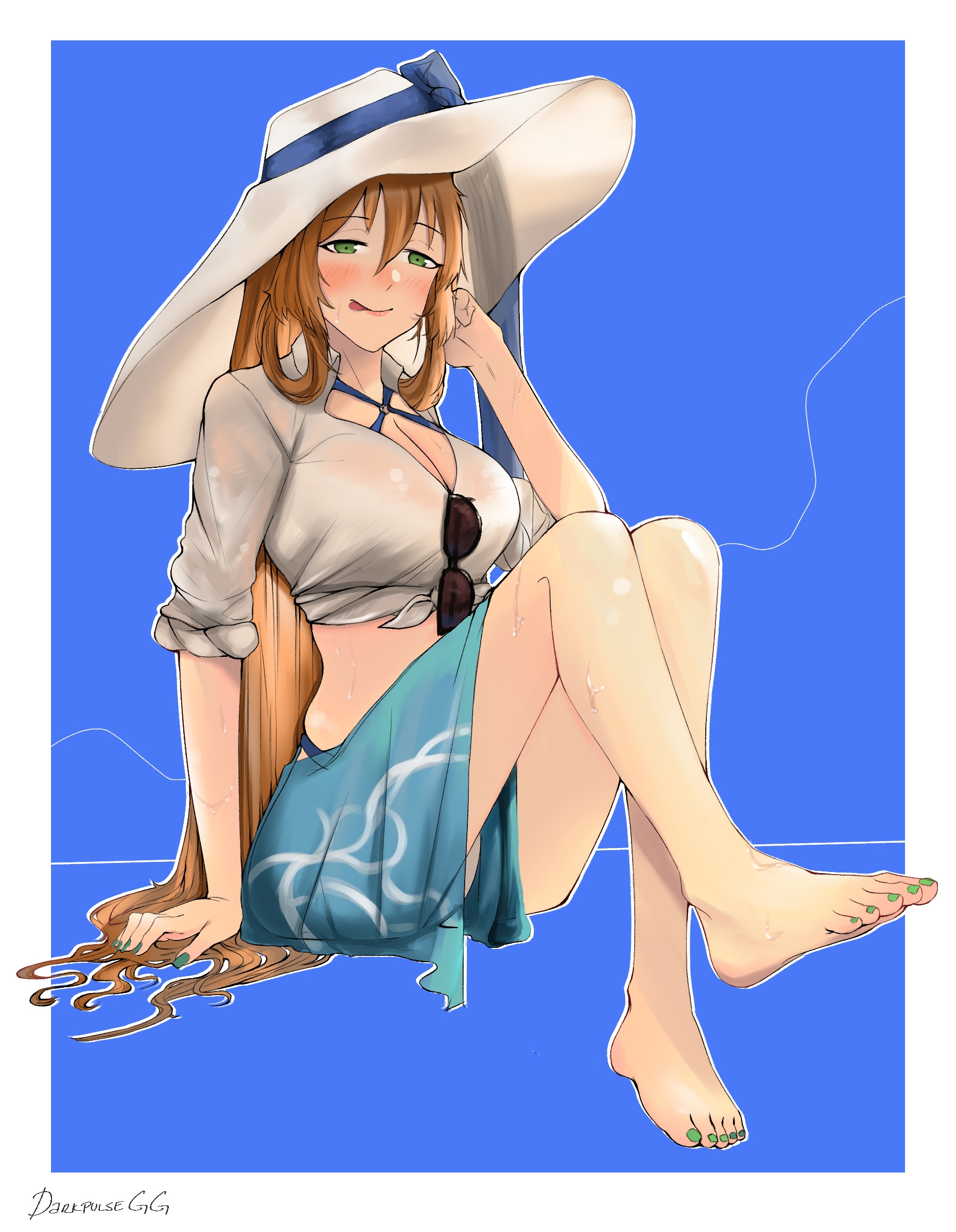 Springfield from Girls Frontline in summer attire HD Phone Wallpaper