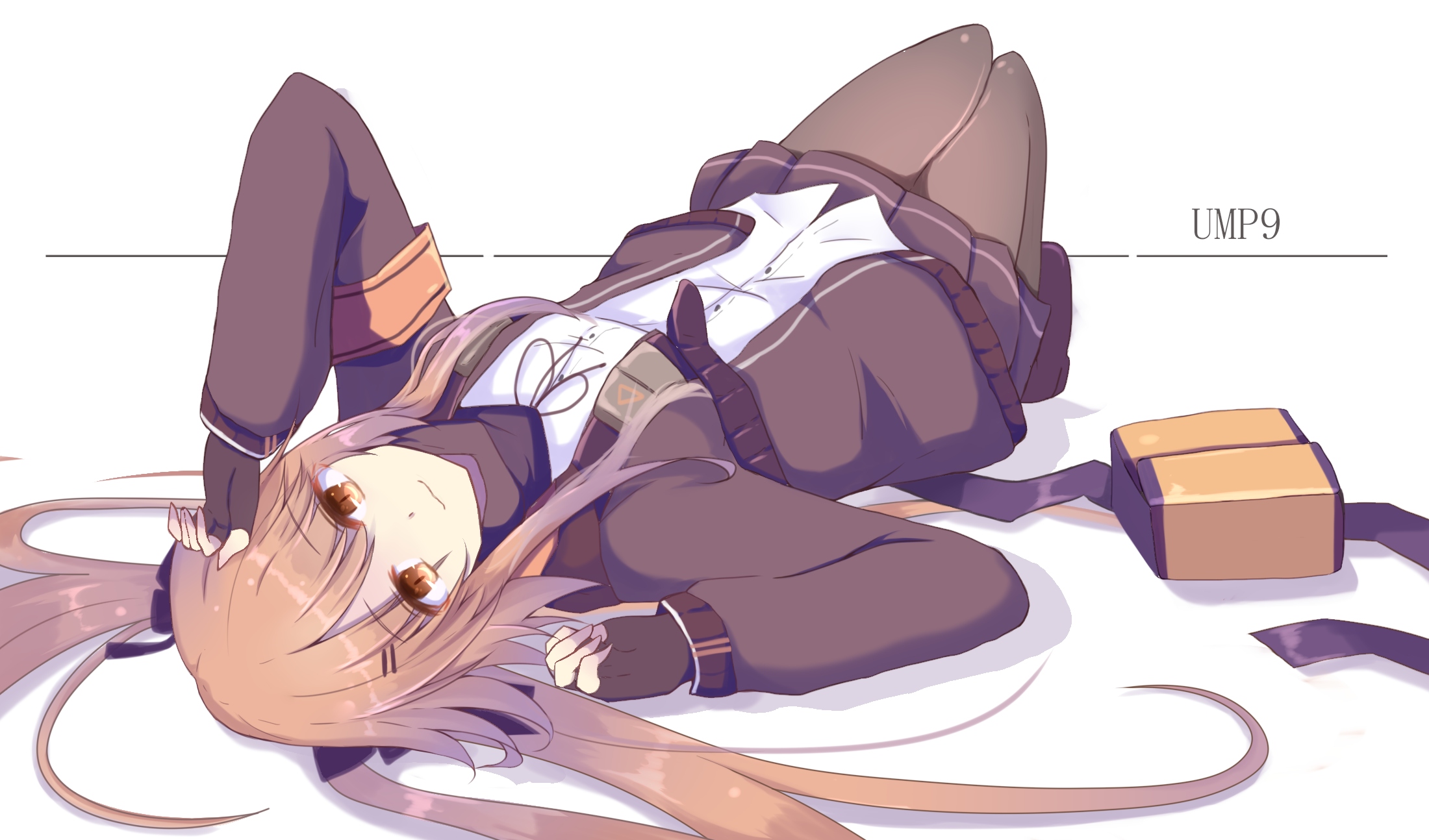 UMP9 from Girls Frontline lying down HD Wallpaper