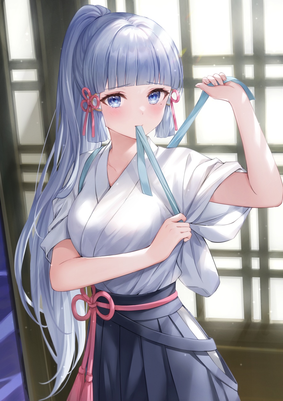 Kamisato Ayaka from Genshin Impact HD Phone Wallpaper