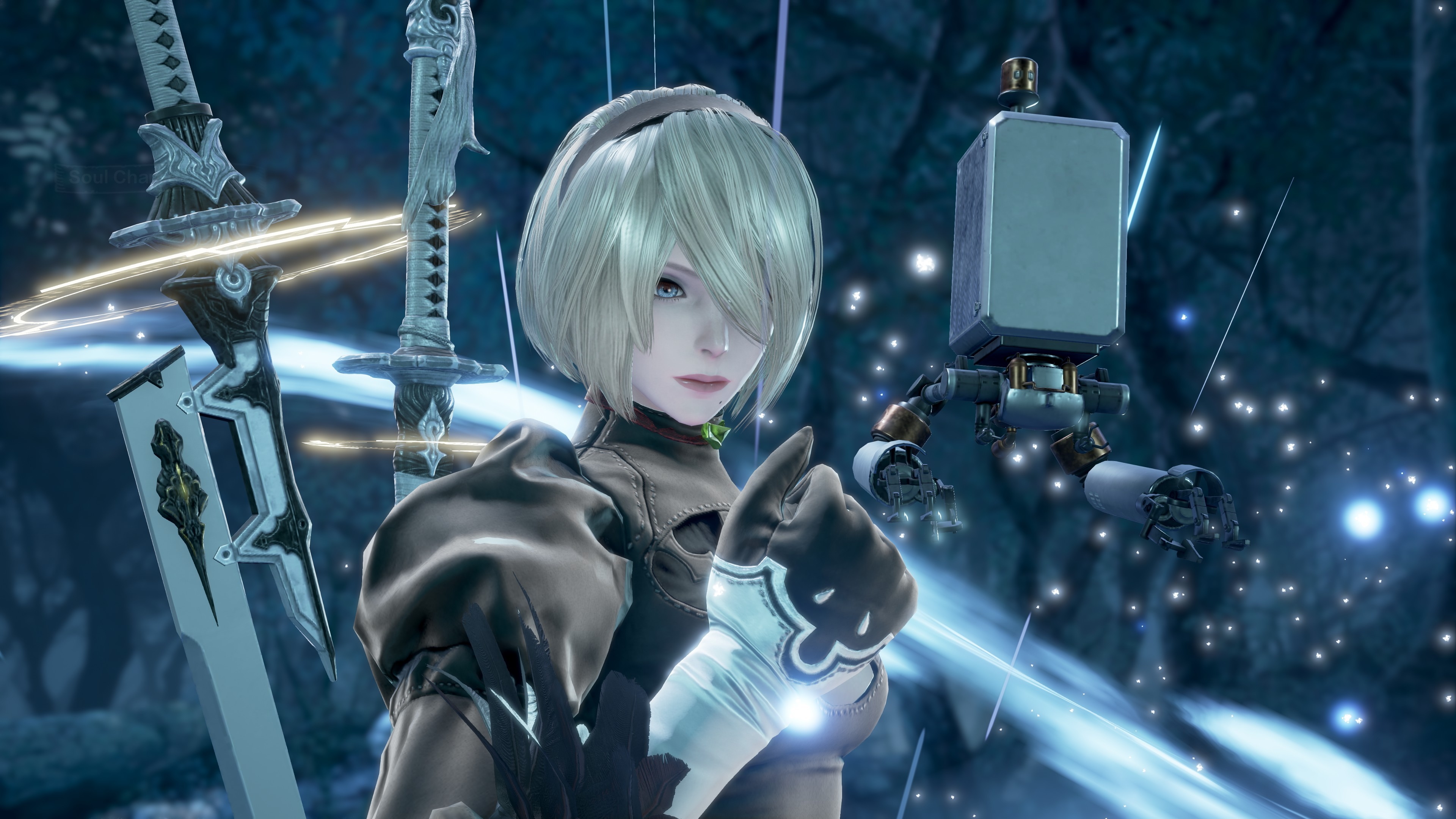 4K Nier: Automata 2B and Pod HD Wallpaper