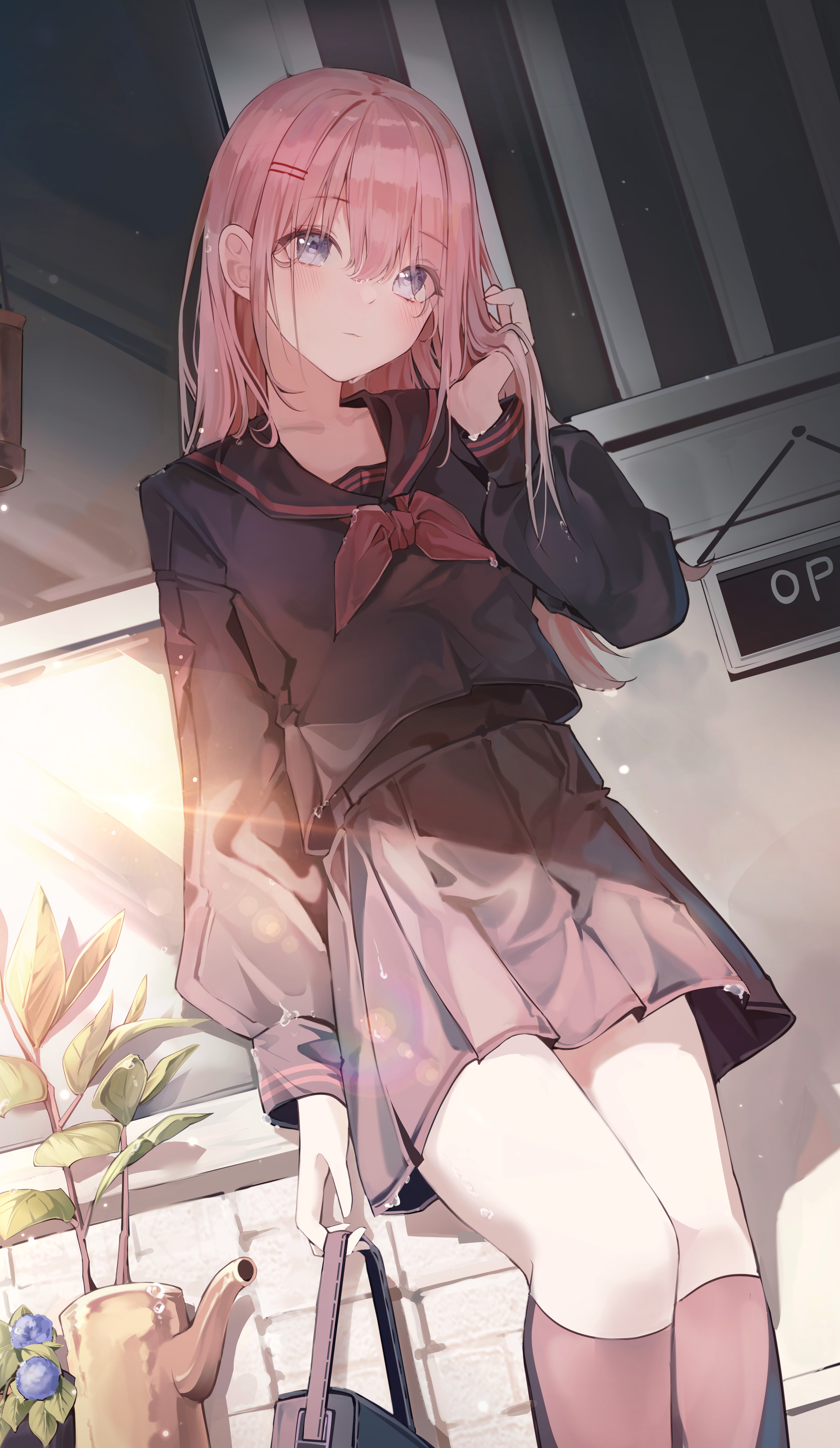 4K Schoolgirl Fan Art HD Phone Wallpaper