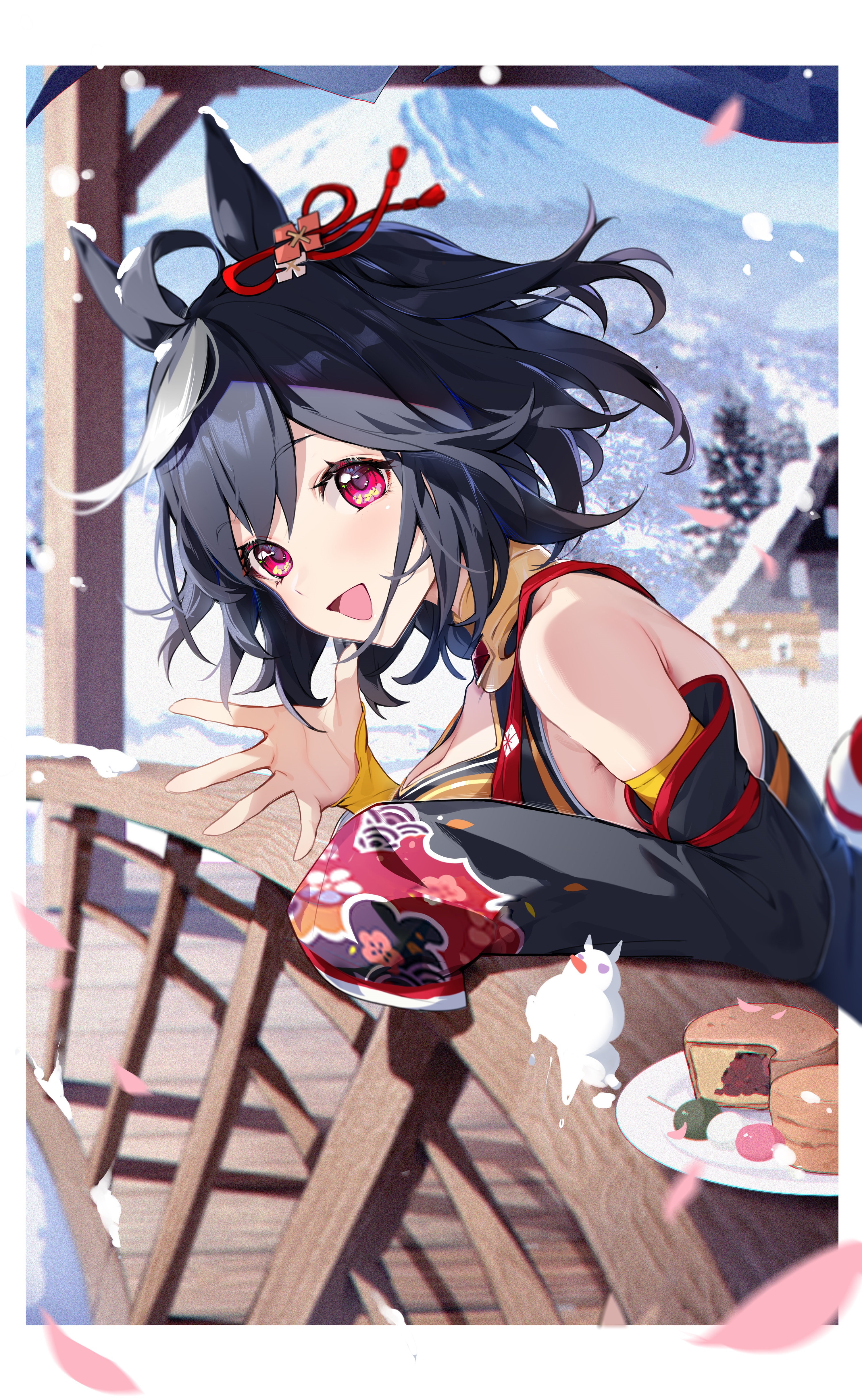 Kitasan Black from Uma Musume Pretty Derby in winter HD Phone Wallpaper