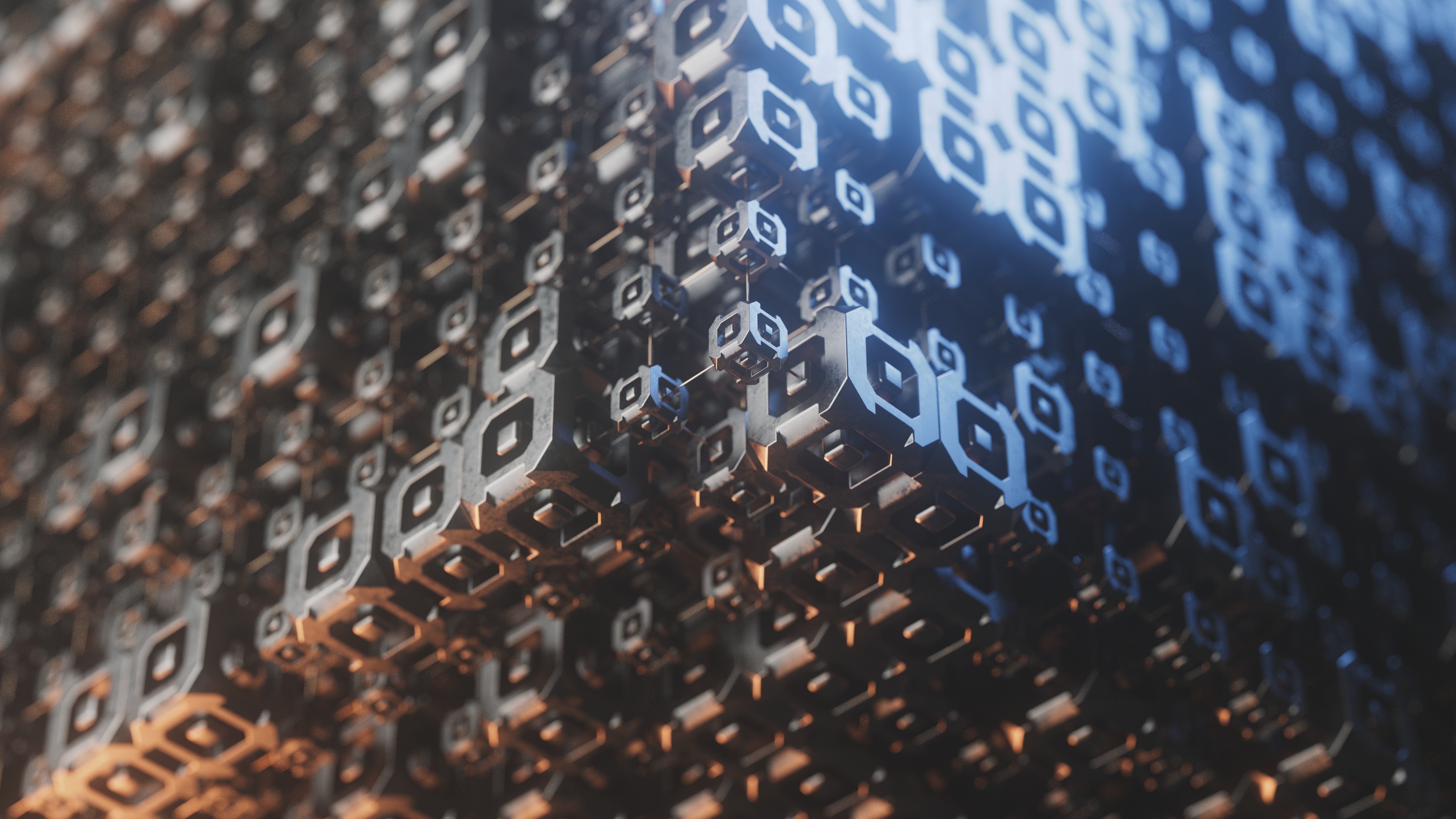 4K Abstract Geometric Structure HD Wallpaper