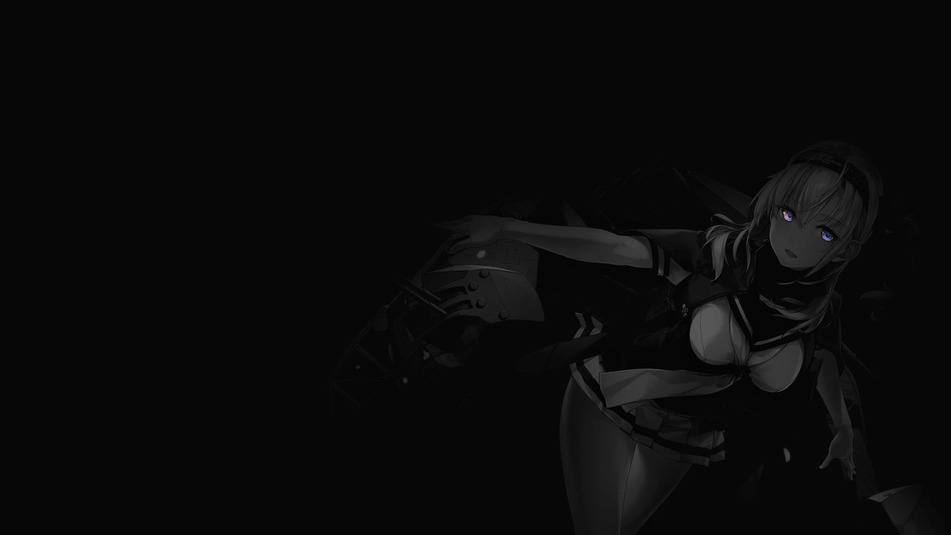 Suzutsuki from Kantai Collection with glowing eyes HD Wallpaper