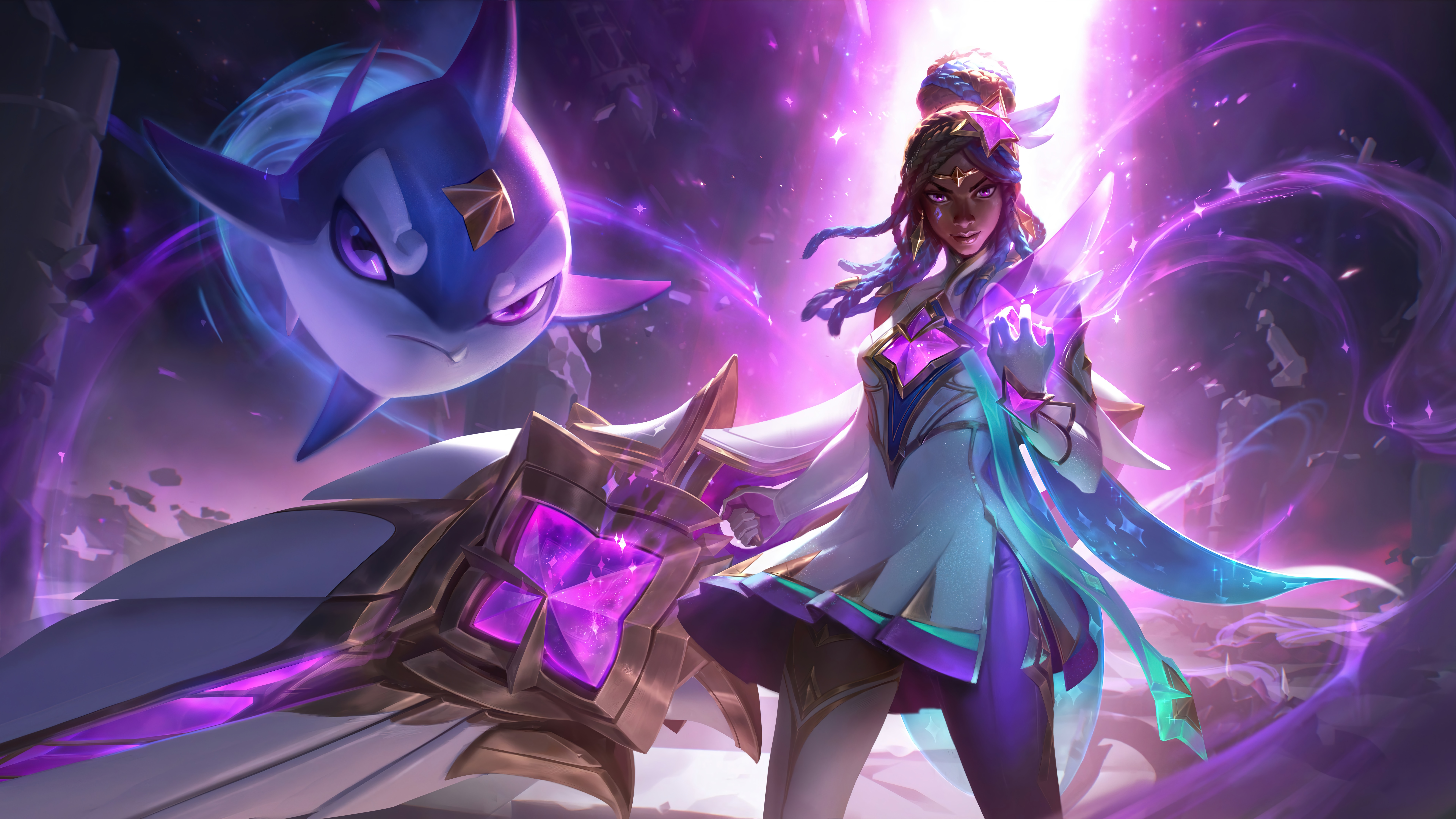 4K Senna and Star Guardian Orianna in League of Legends HD Wallpaper