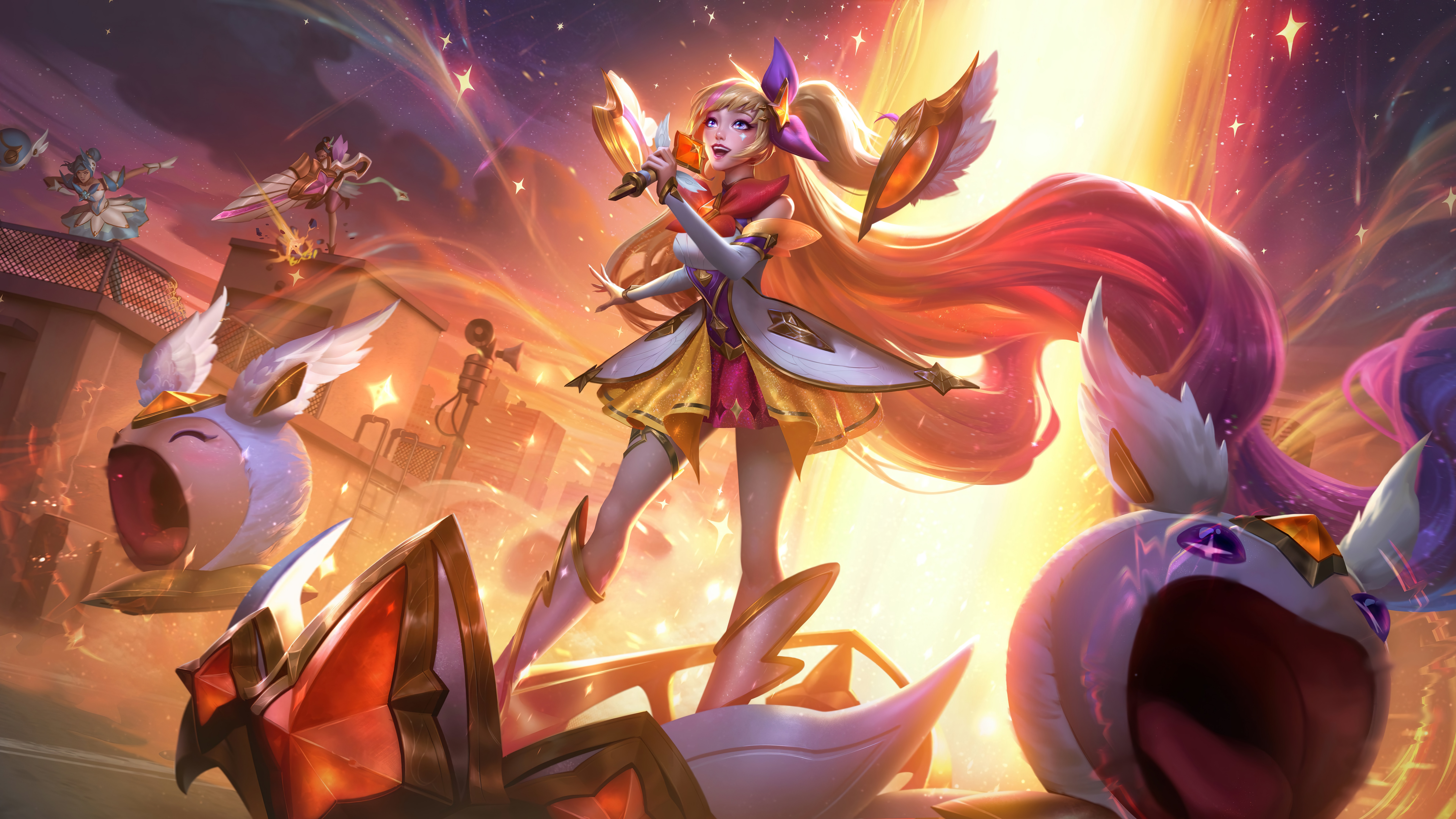 Star Guardian Seraphine and Supporters in League of Legends HD Wallpaper