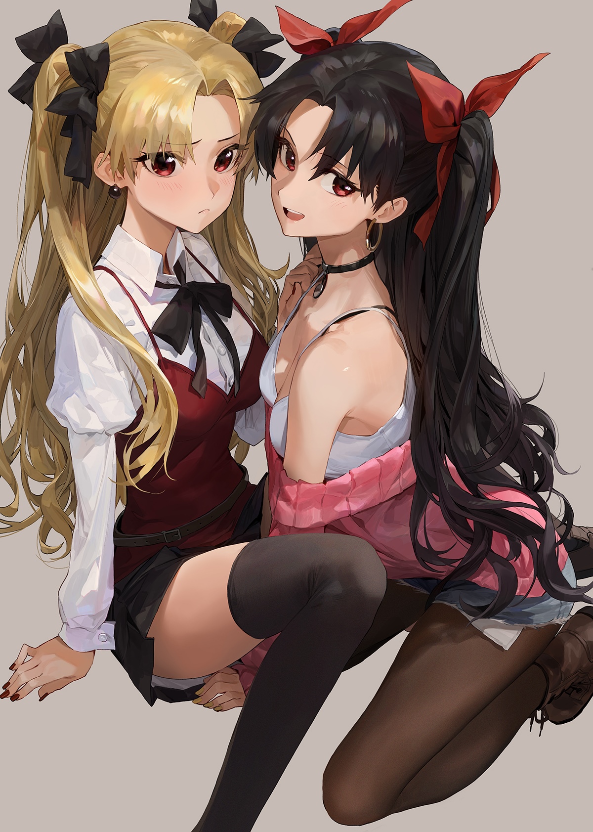 Ishtar and Ereshkigal from Fate/Grand Order fan art HD Phone Wallpaper