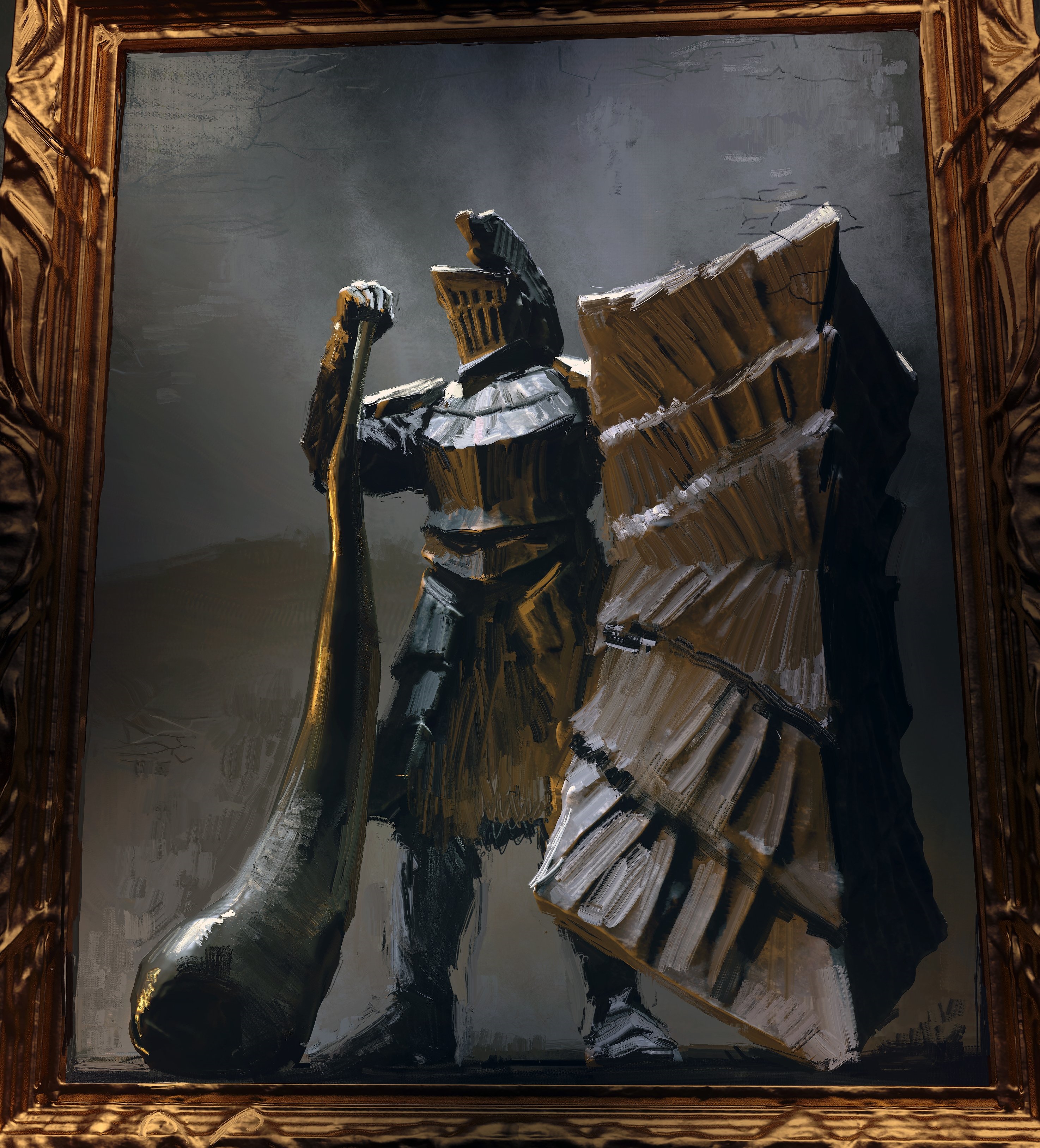 Dark Souls Knight with Hammer and Shield HD Wallpaper