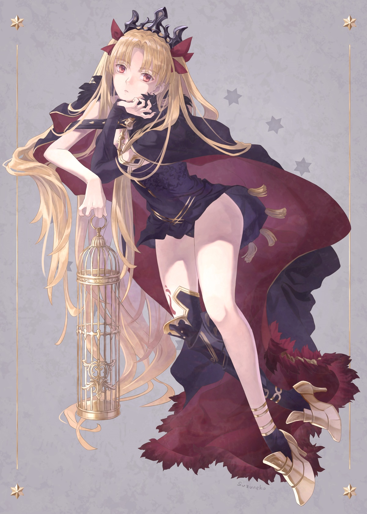 Ereshkigal from Fate/Grand Order with twintails HD Phone Wallpaper
