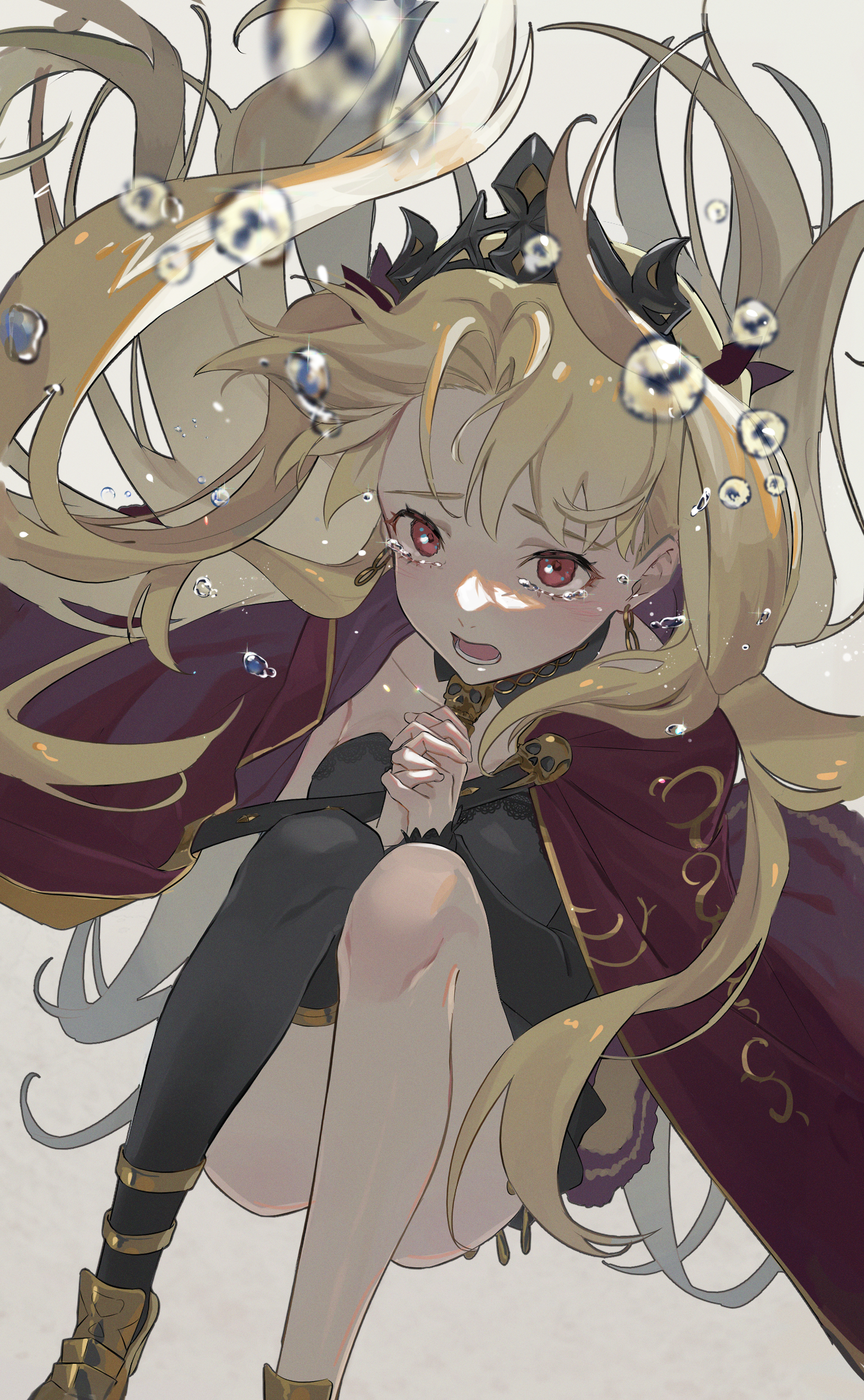 Ereshkigal from Fate/Grand Order with blonde twintails HD Phone Wallpaper