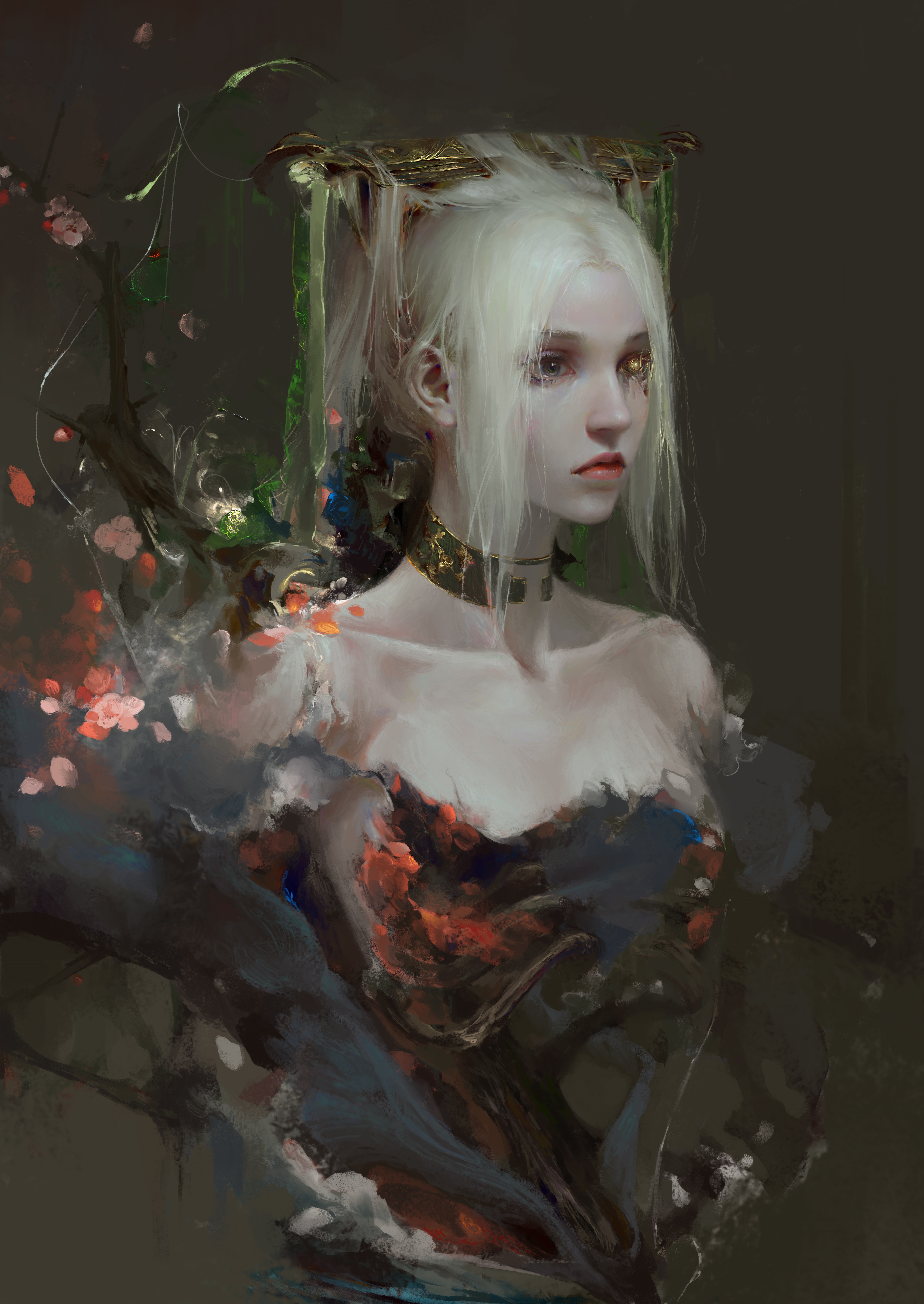 4K fantasy girl looking into the distance HD Phone Wallpaper