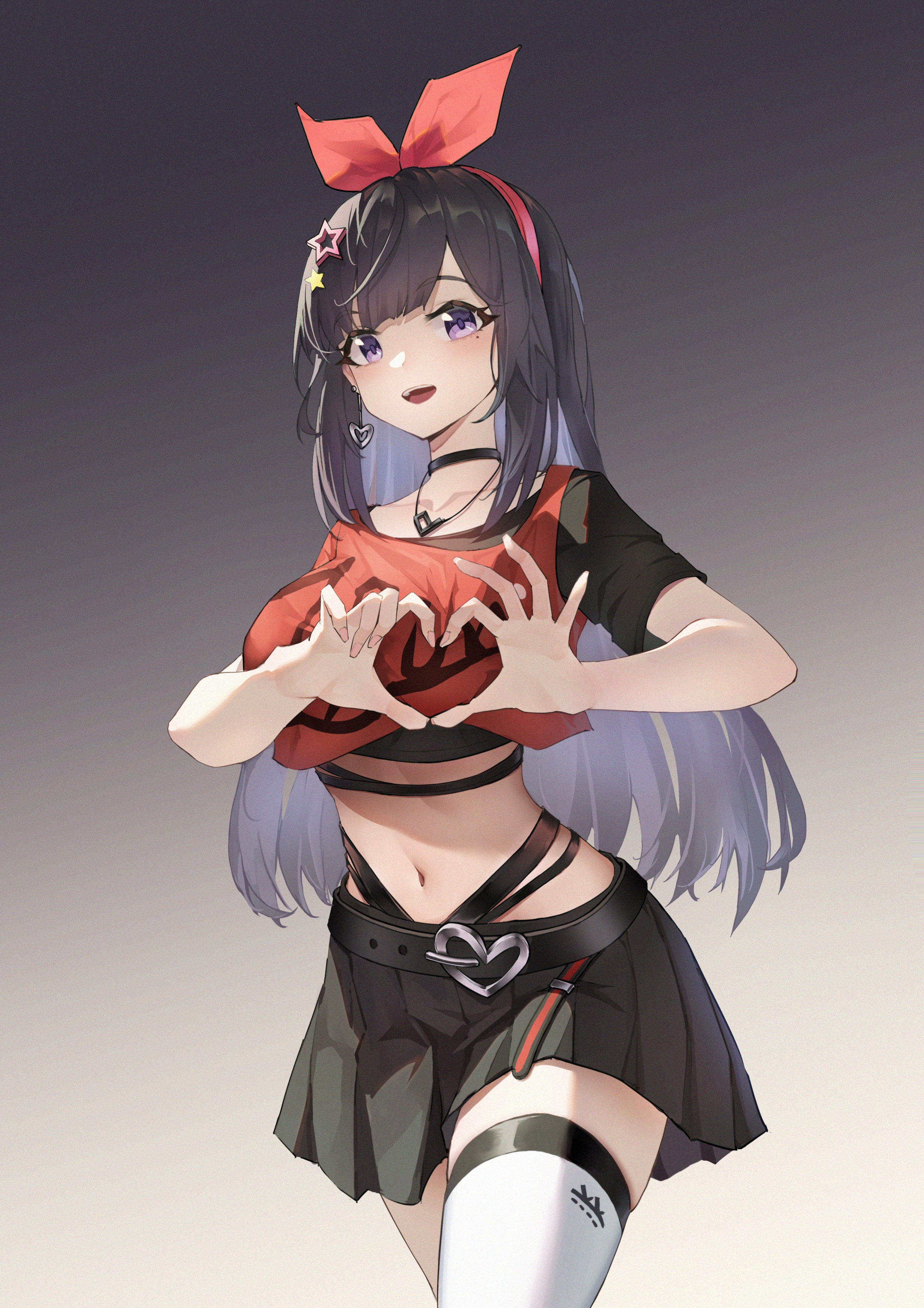 Bella from A-SOUL making a heart shape HD Phone Wallpaper