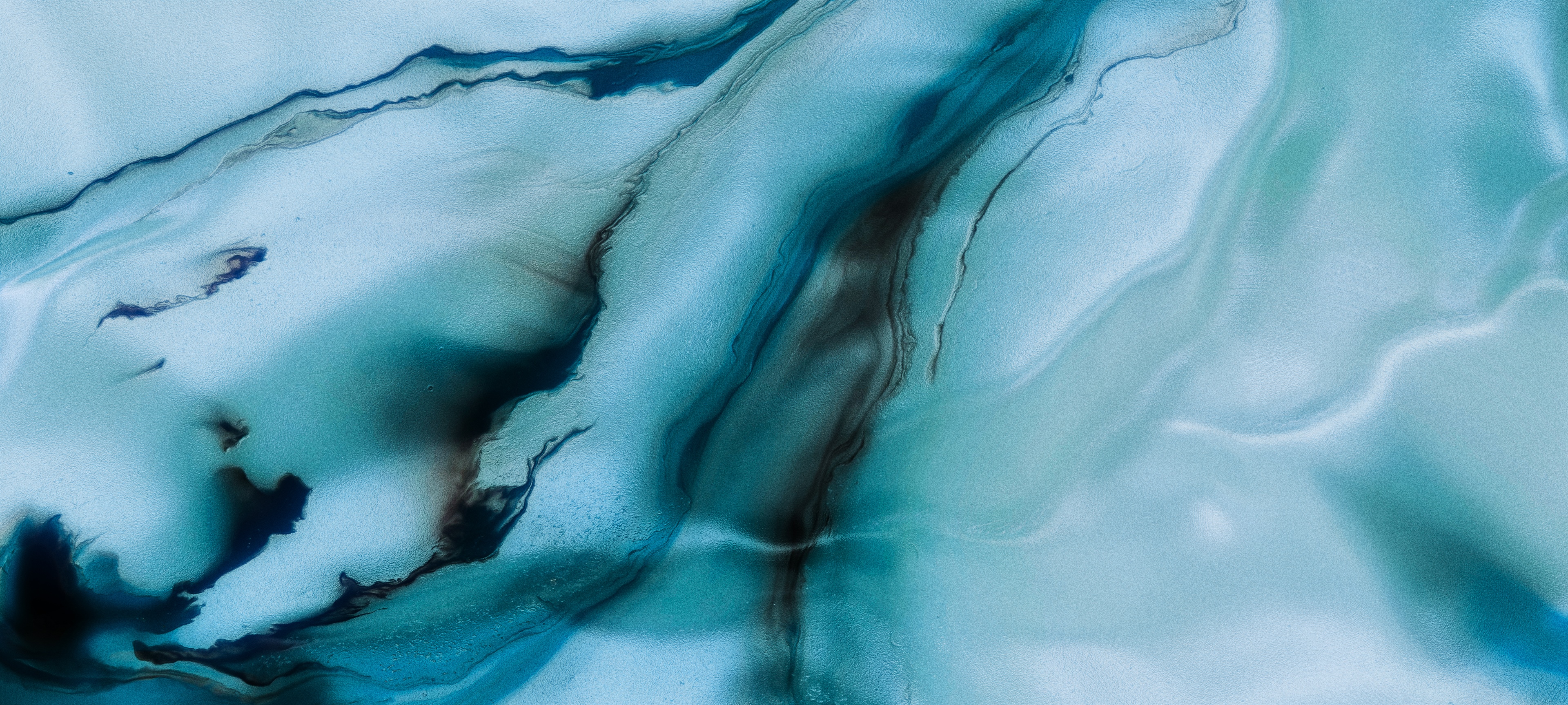 Abstract blue and black ink flow HD Wallpaper