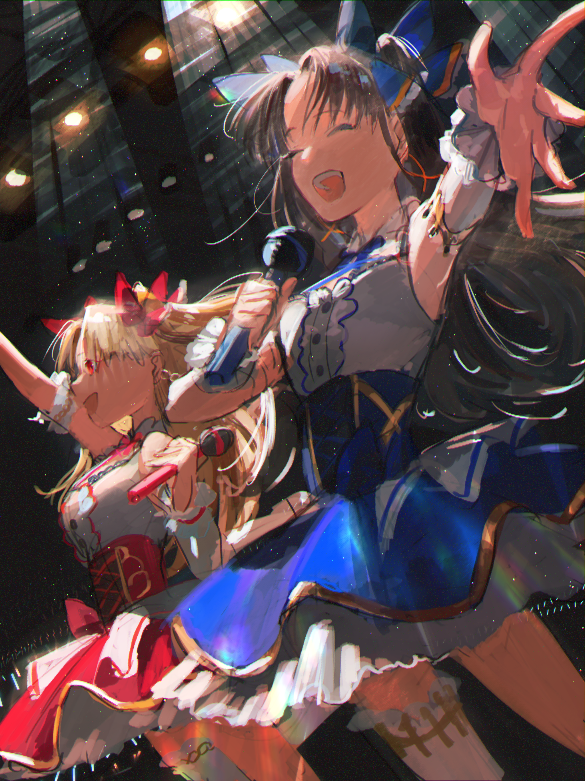 Fate/Grand Order Ereshkigal and Ishtar singing HD Phone Wallpaper