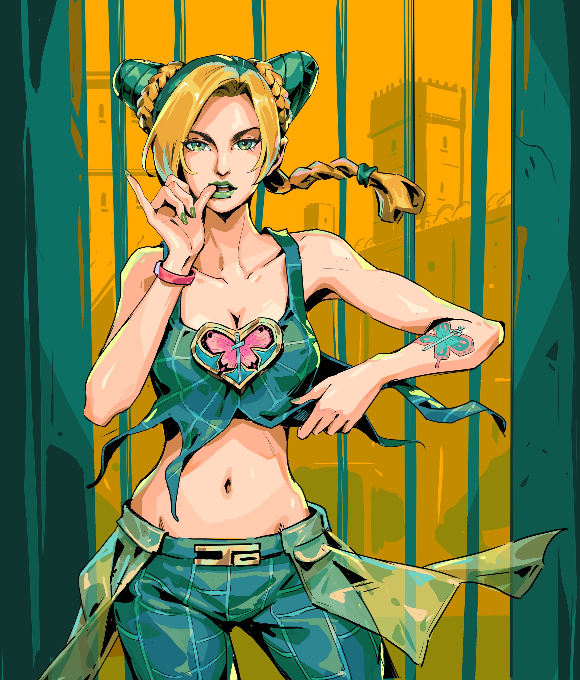 Jolyne Cujoh from JoJo's Bizarre Adventure: Stone Ocean HD Phone Wallpaper