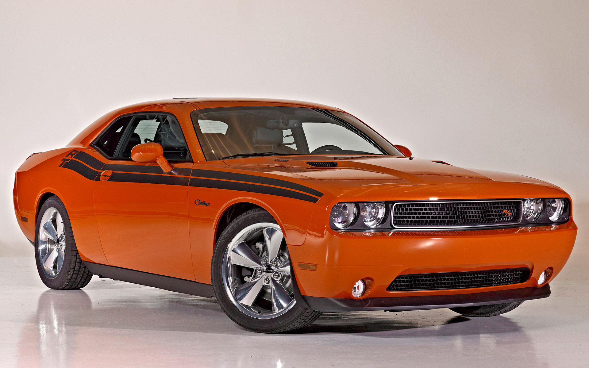 2011 Dodge Challenger R/T Classic orange coupe HD Wallpaper