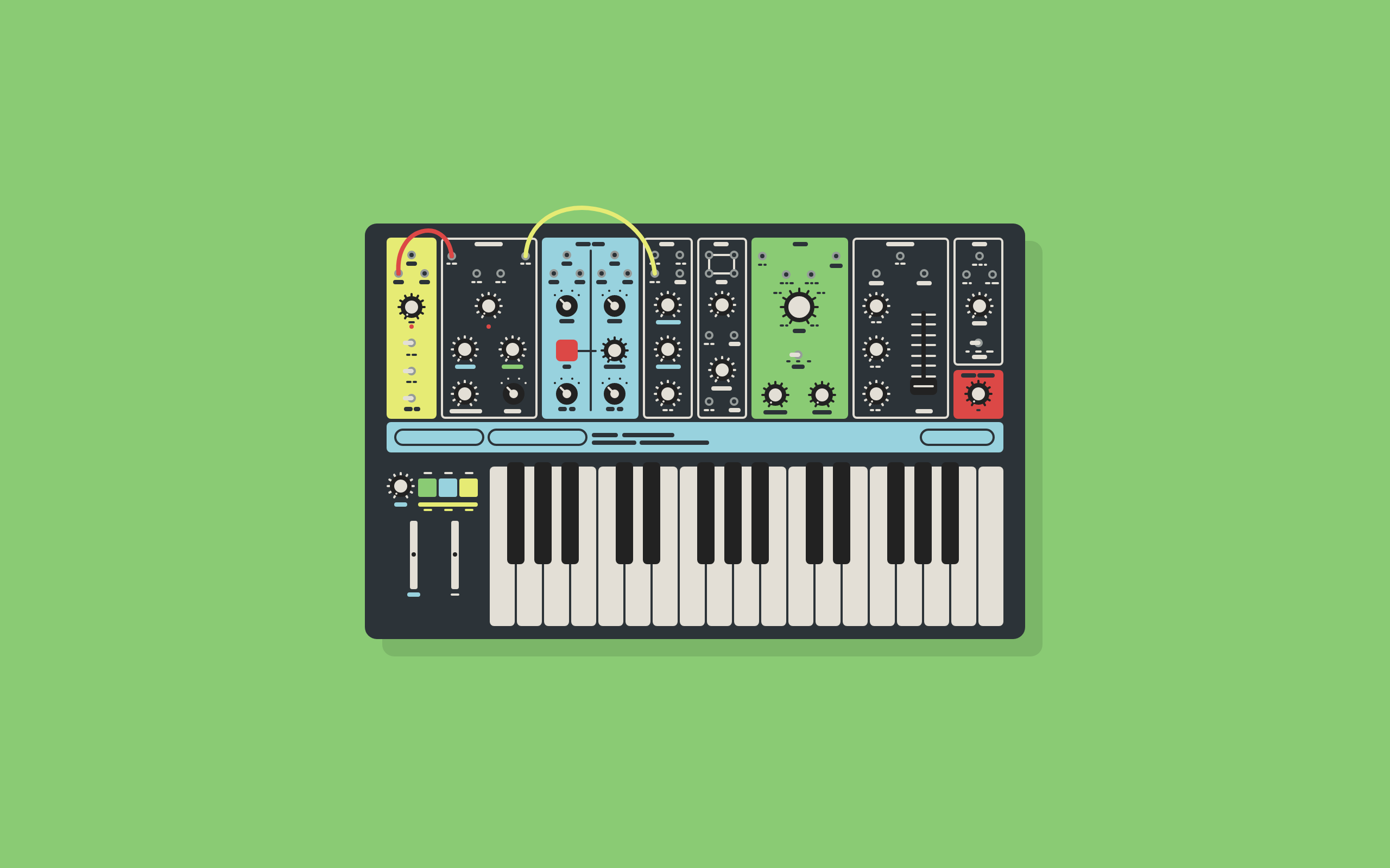 Moog Synthesizer with Keyboard HD Wallpaper