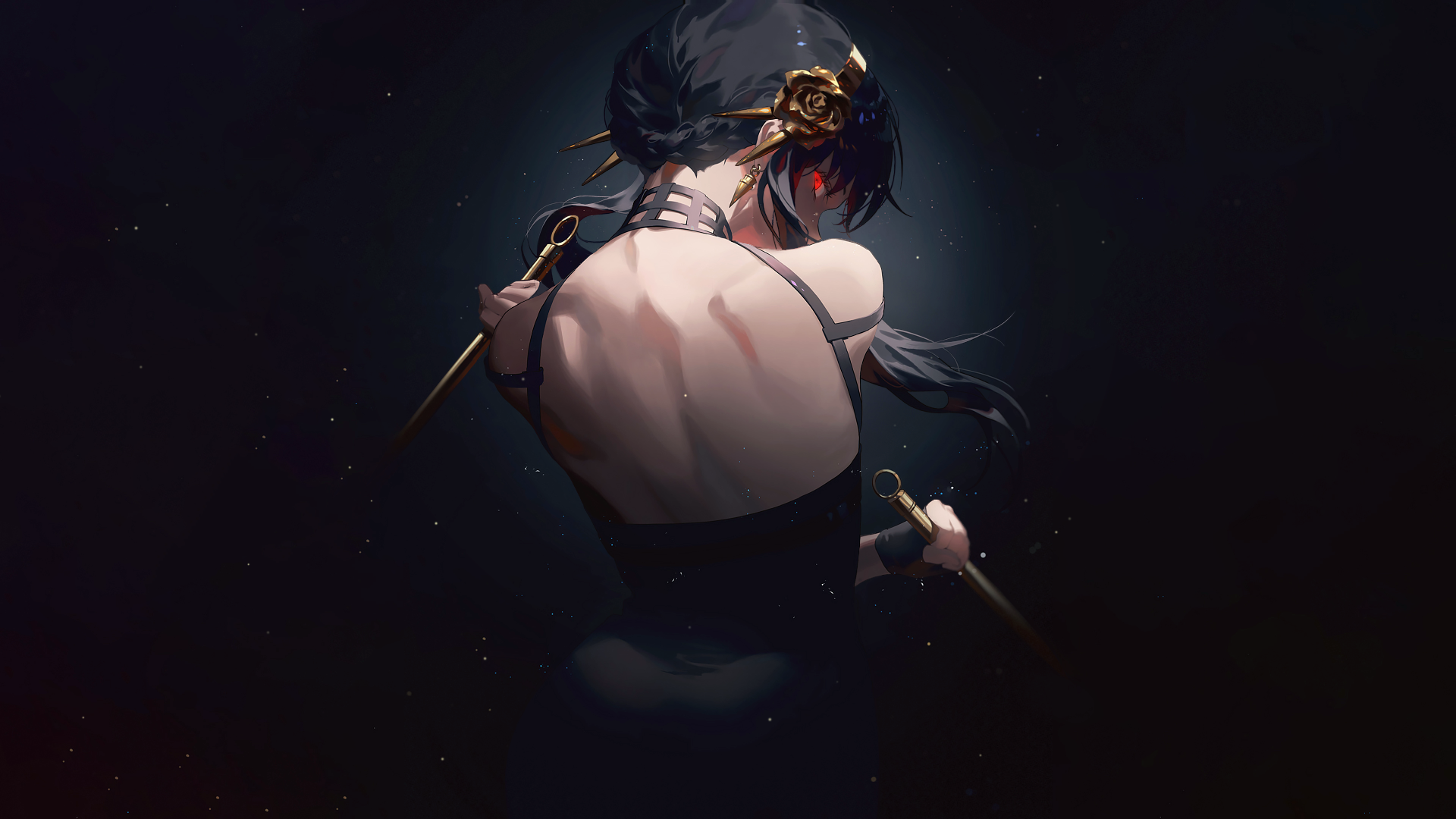 Yor Forger from Spy x Family with red eyes HD Wallpaper