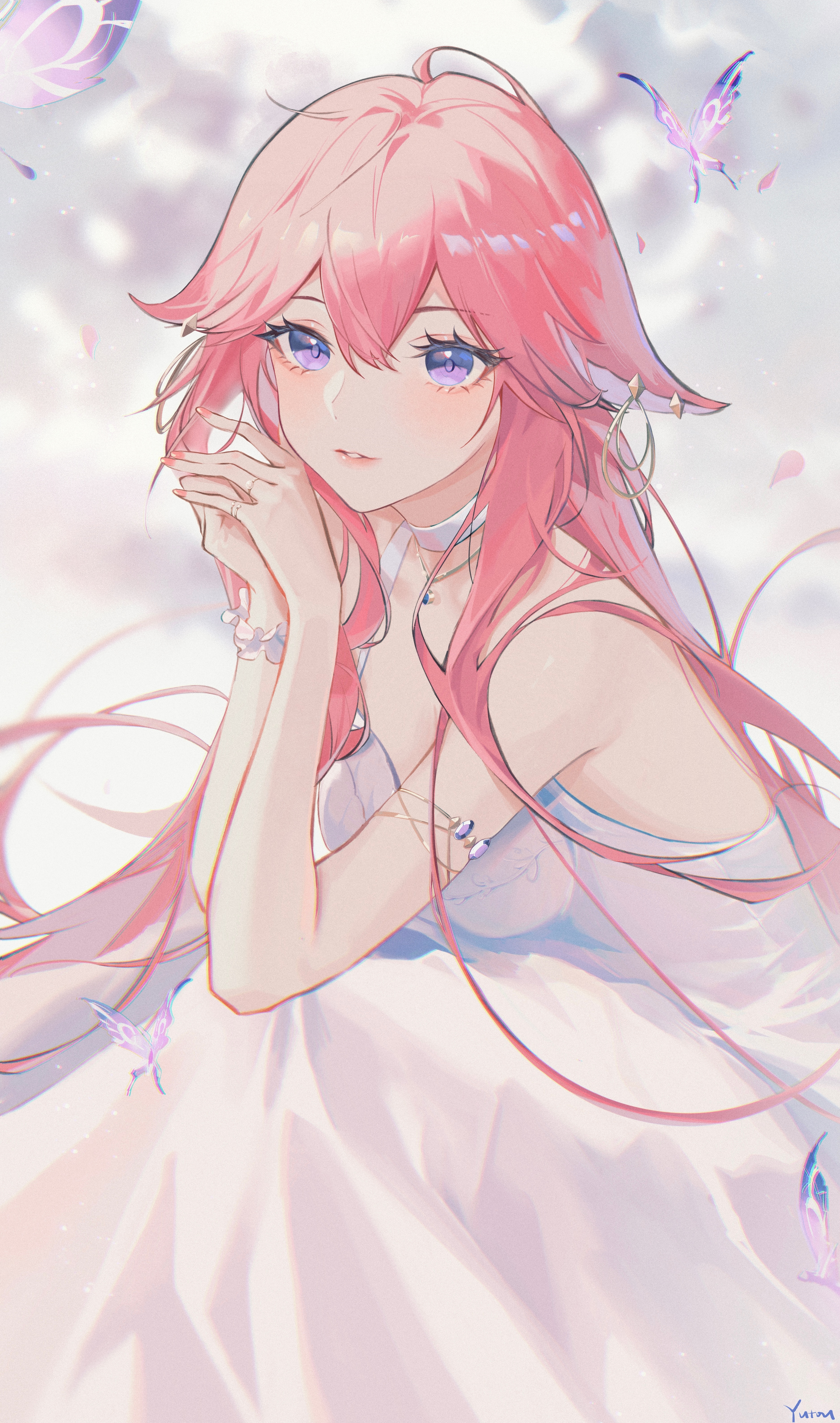 Yae Miko from Genshin Impact fan art HD Phone Wallpaper