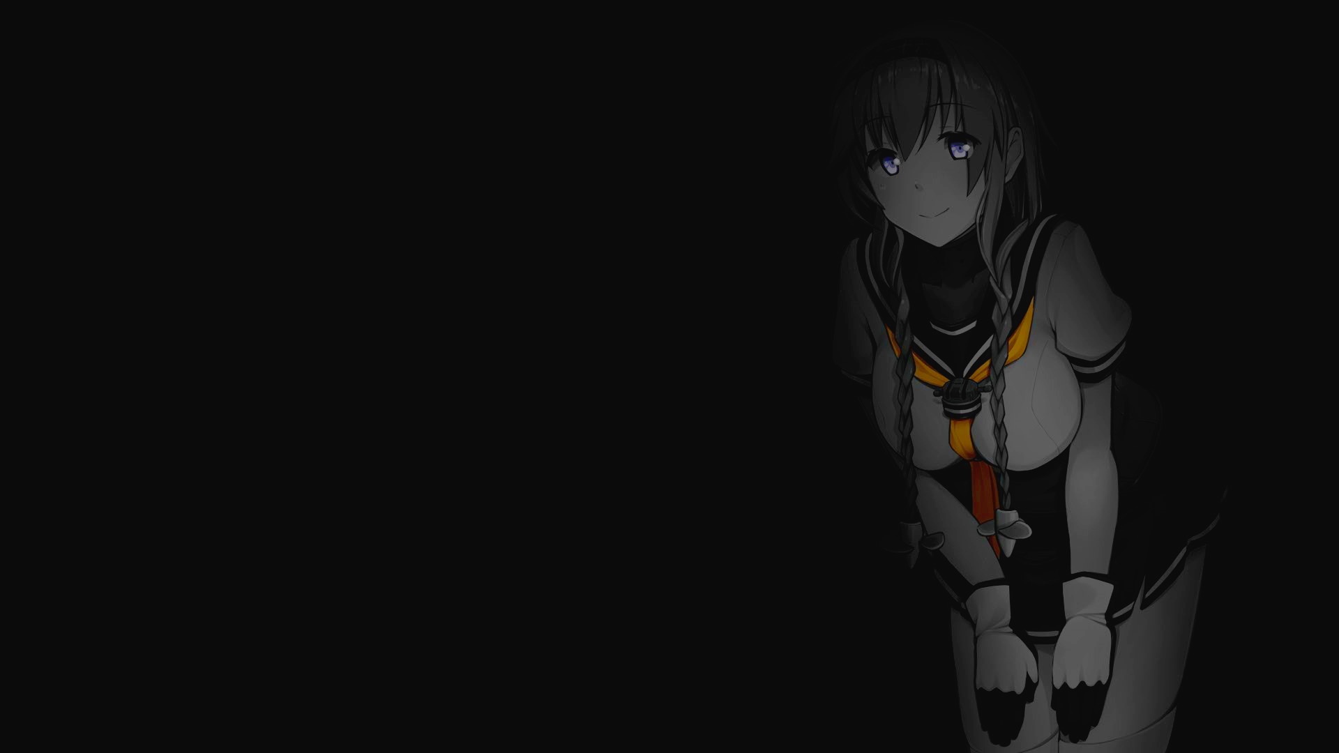 Teruzuki from Kantai Collection with selective coloring HD Wallpaper