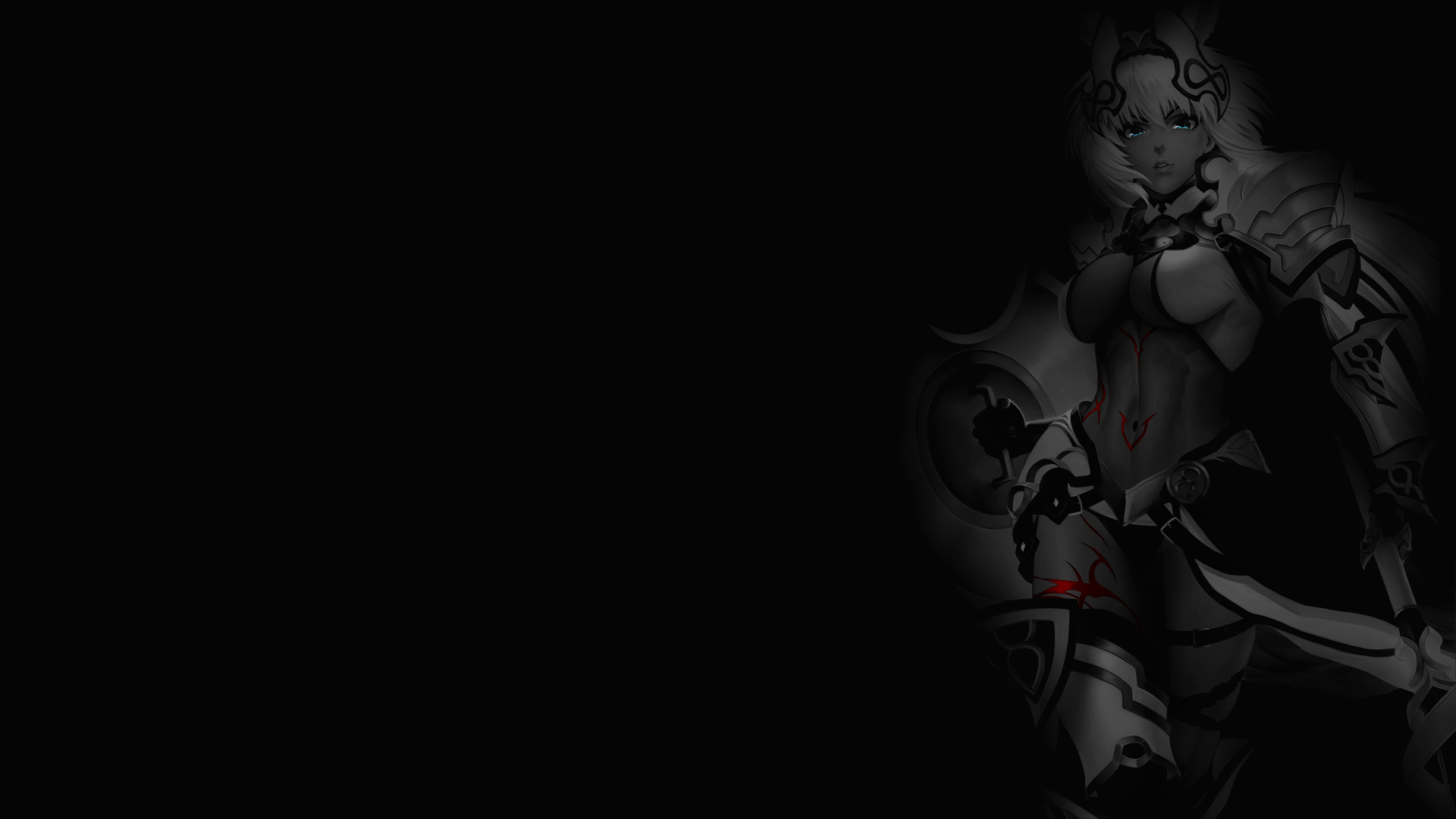 Female warrior with armor and shield HD Wallpaper